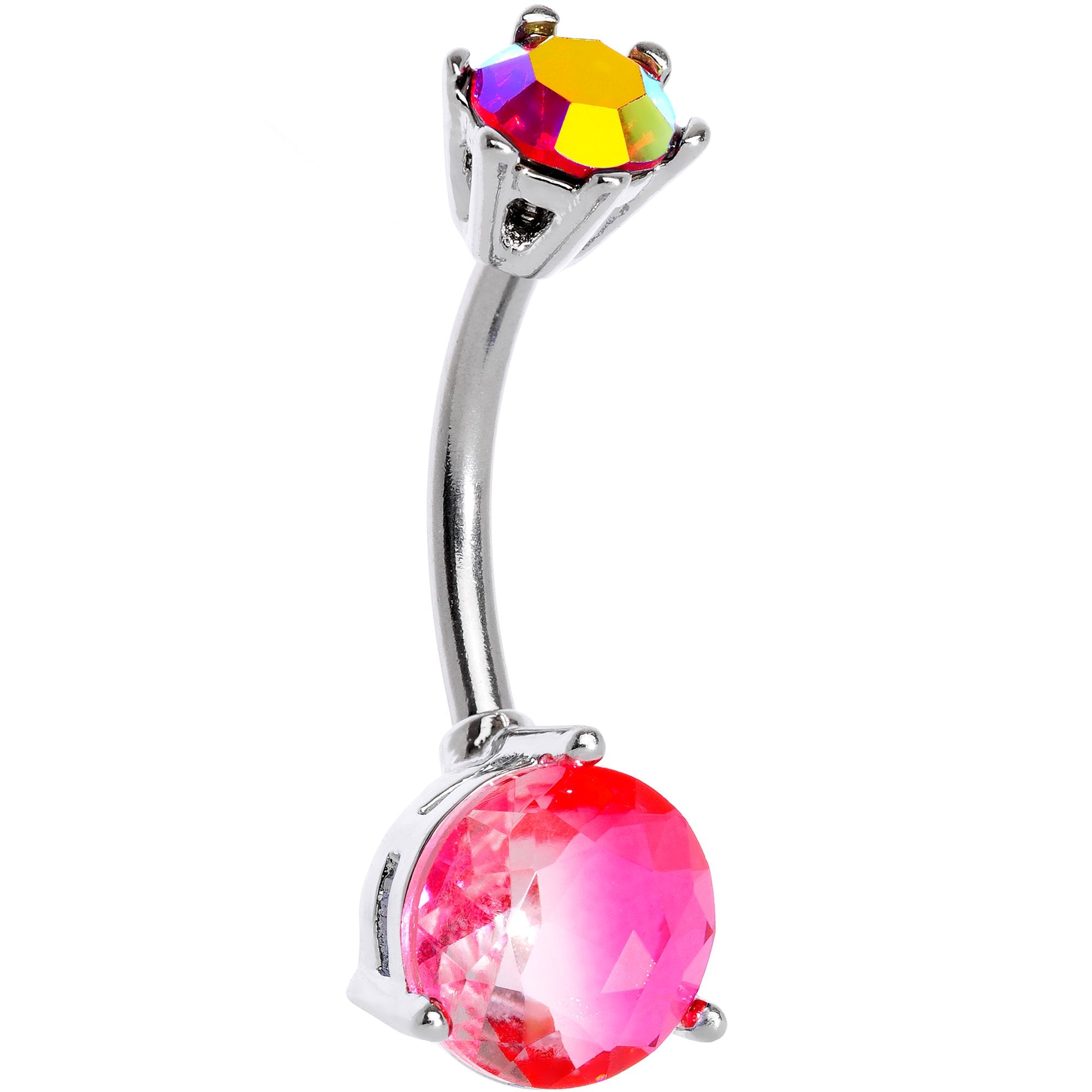 Pink Aurora Gems Simply Gems Belly Ring