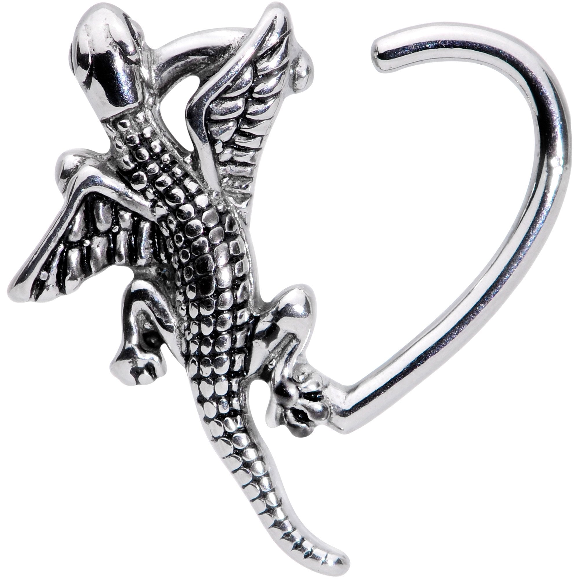 16 Gauge 3/8 Climbing Dragon Right Heart Closure Ring