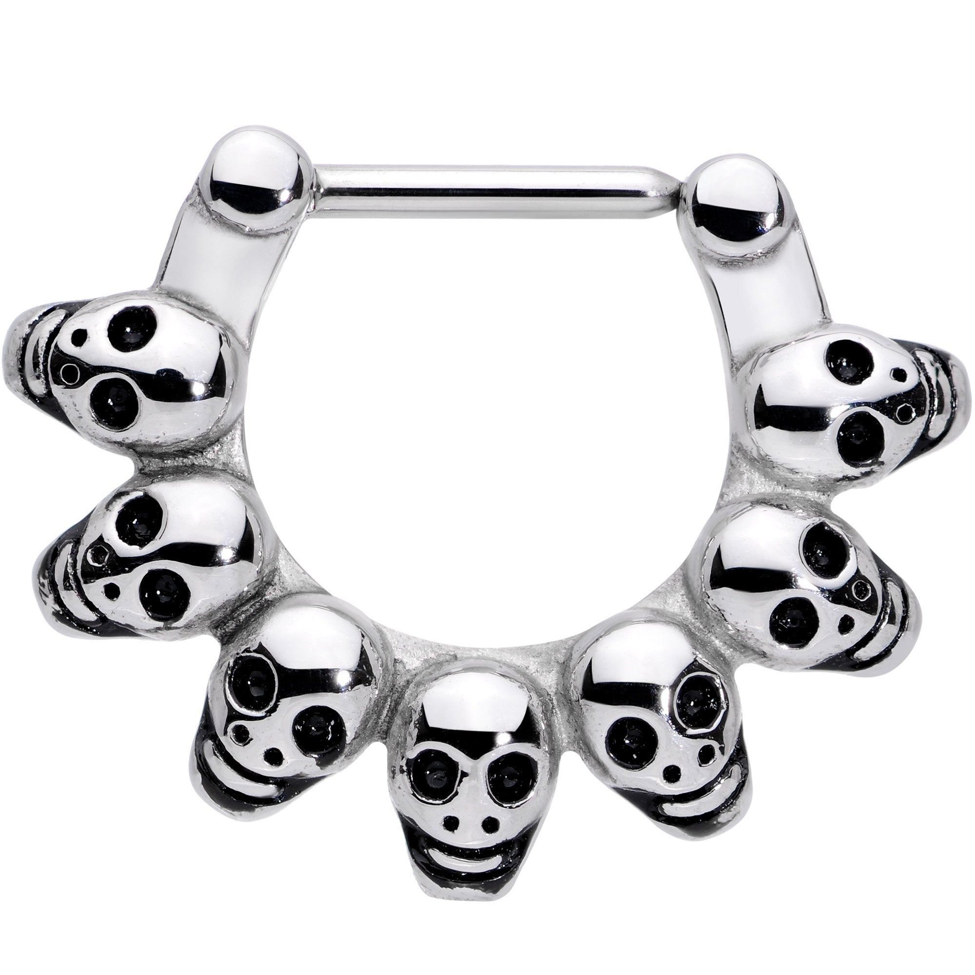 16 Gauge 5/16 Wreath of Skulls Cartilage Clicker