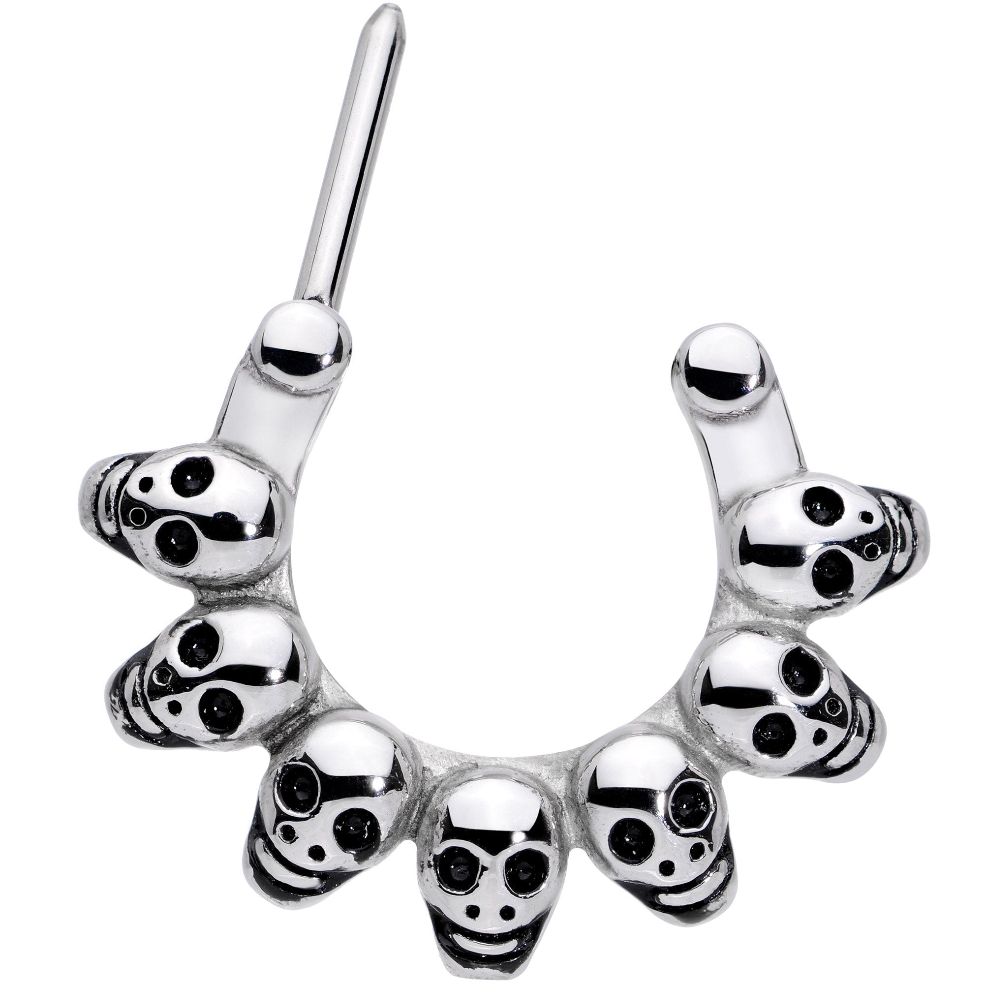 16 Gauge 5/16 Wreath of Skulls Cartilage Clicker