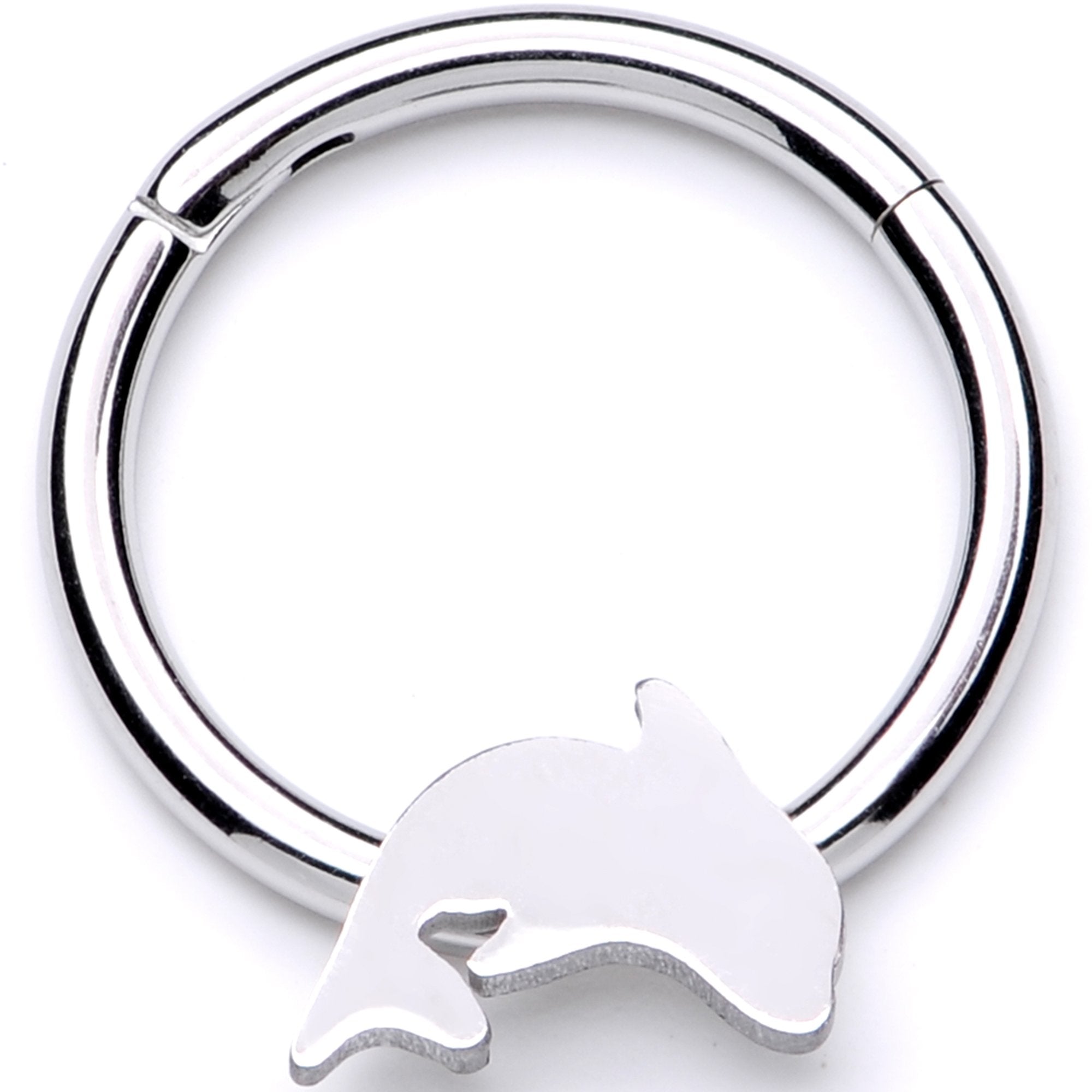 16 Gauge 3/8 Leaping Dolphin Hinged Segment Ring