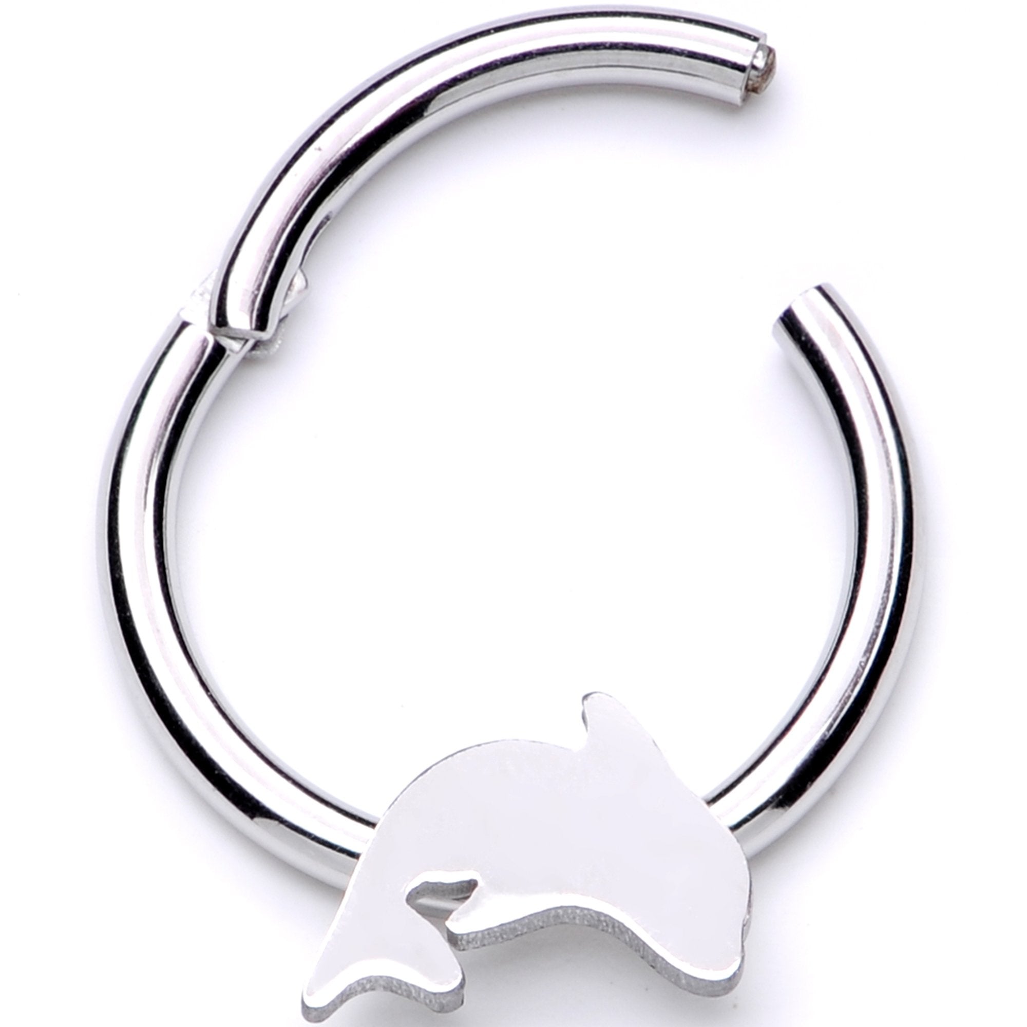 16 Gauge 3/8 Leaping Dolphin Hinged Segment Ring