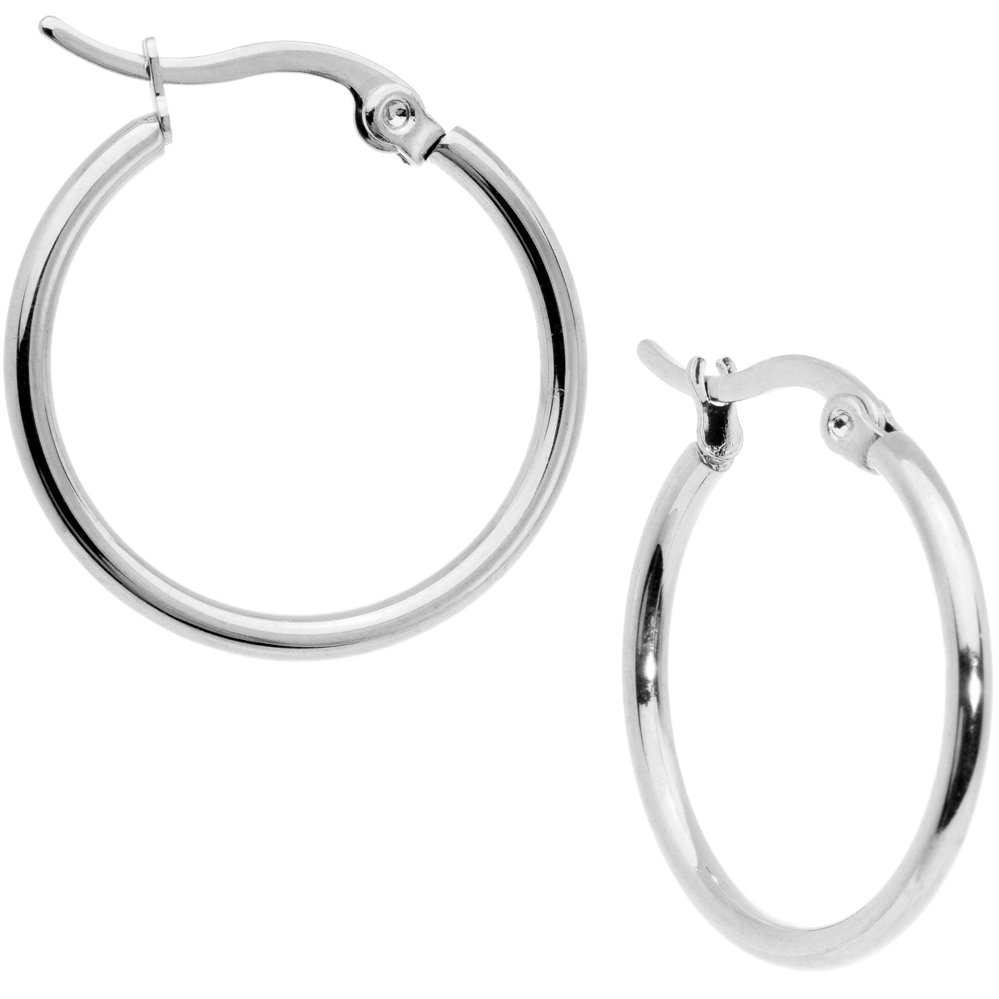 20mm Stainless Steel Hoop Earrings