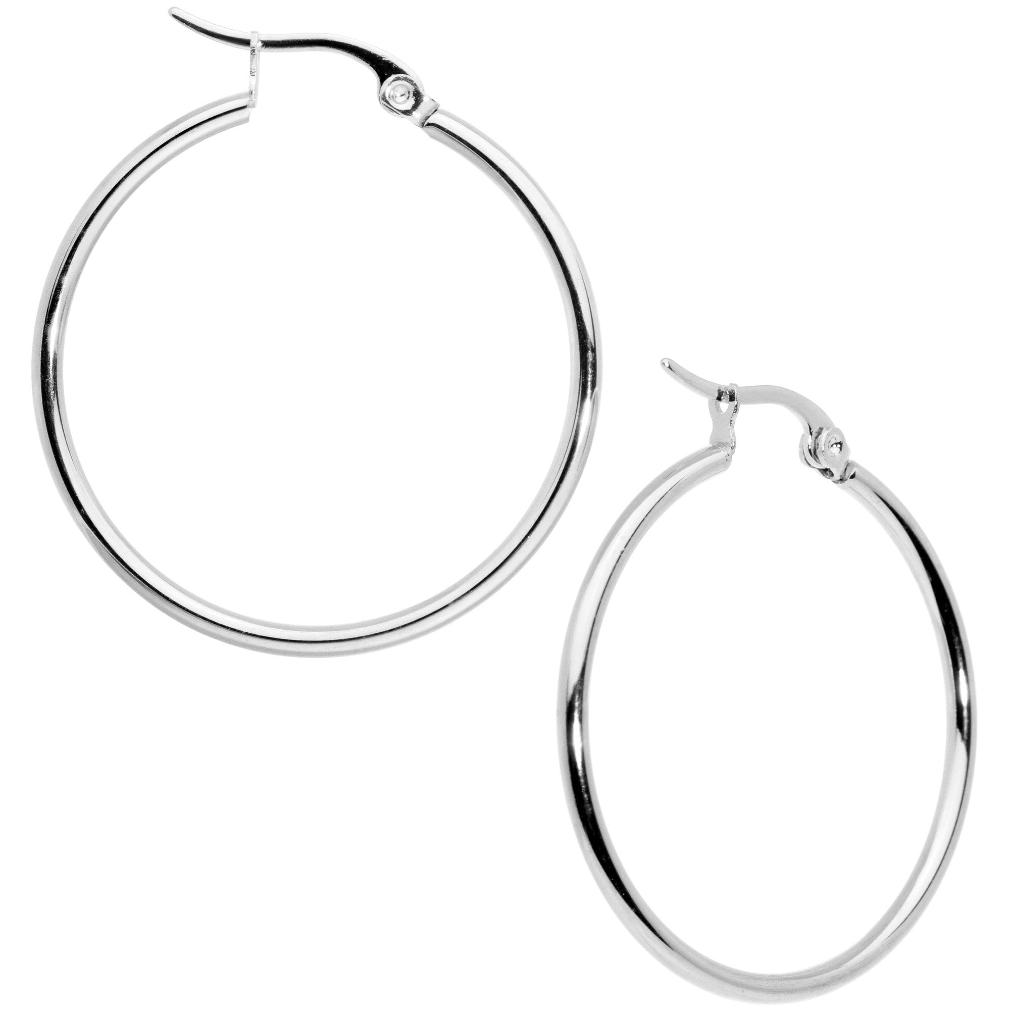 30mm Stainless Steel Hoop Earrings