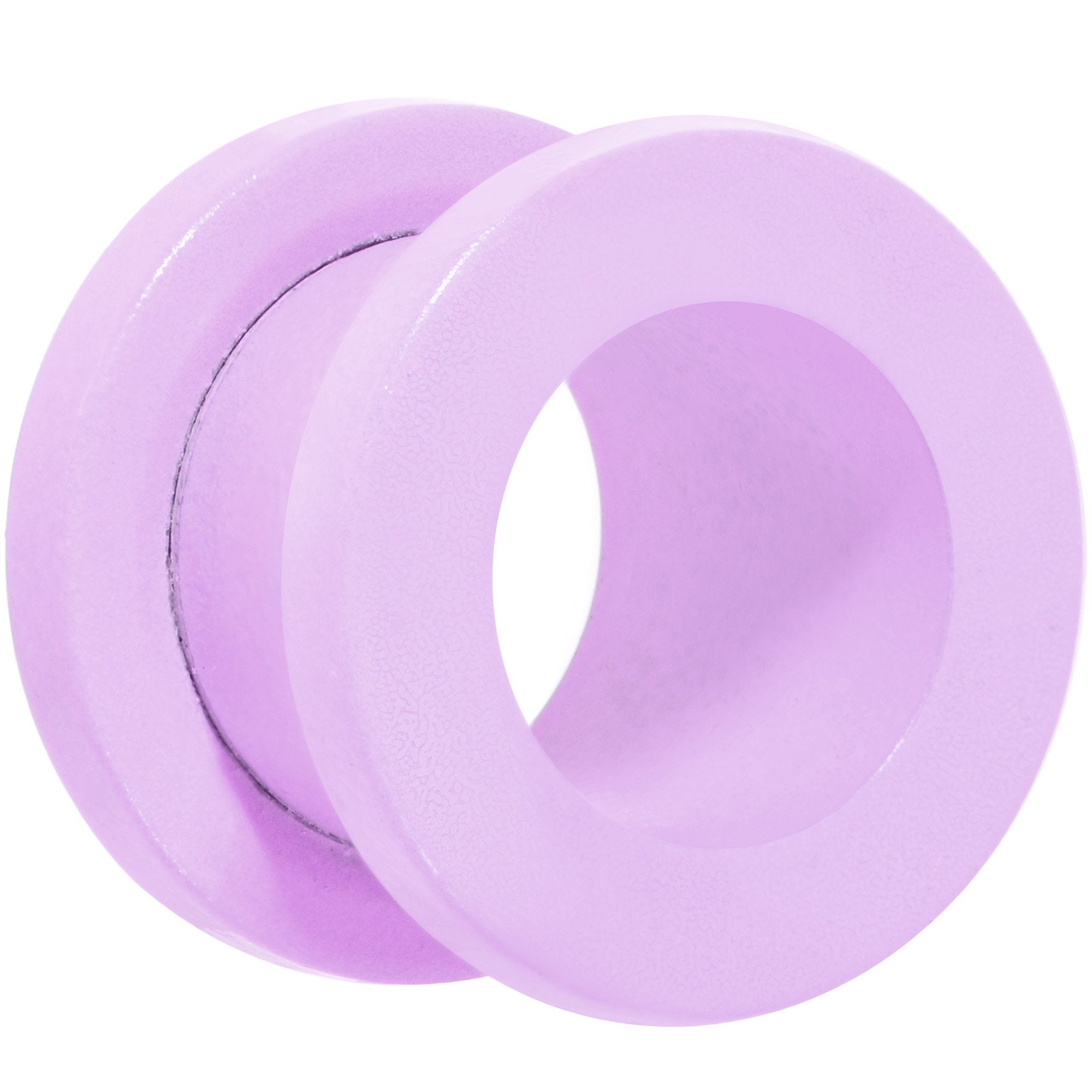 Sweet Pastel Purple Screw Fit Tunnel Plug Set 16 Gauge to 19mm