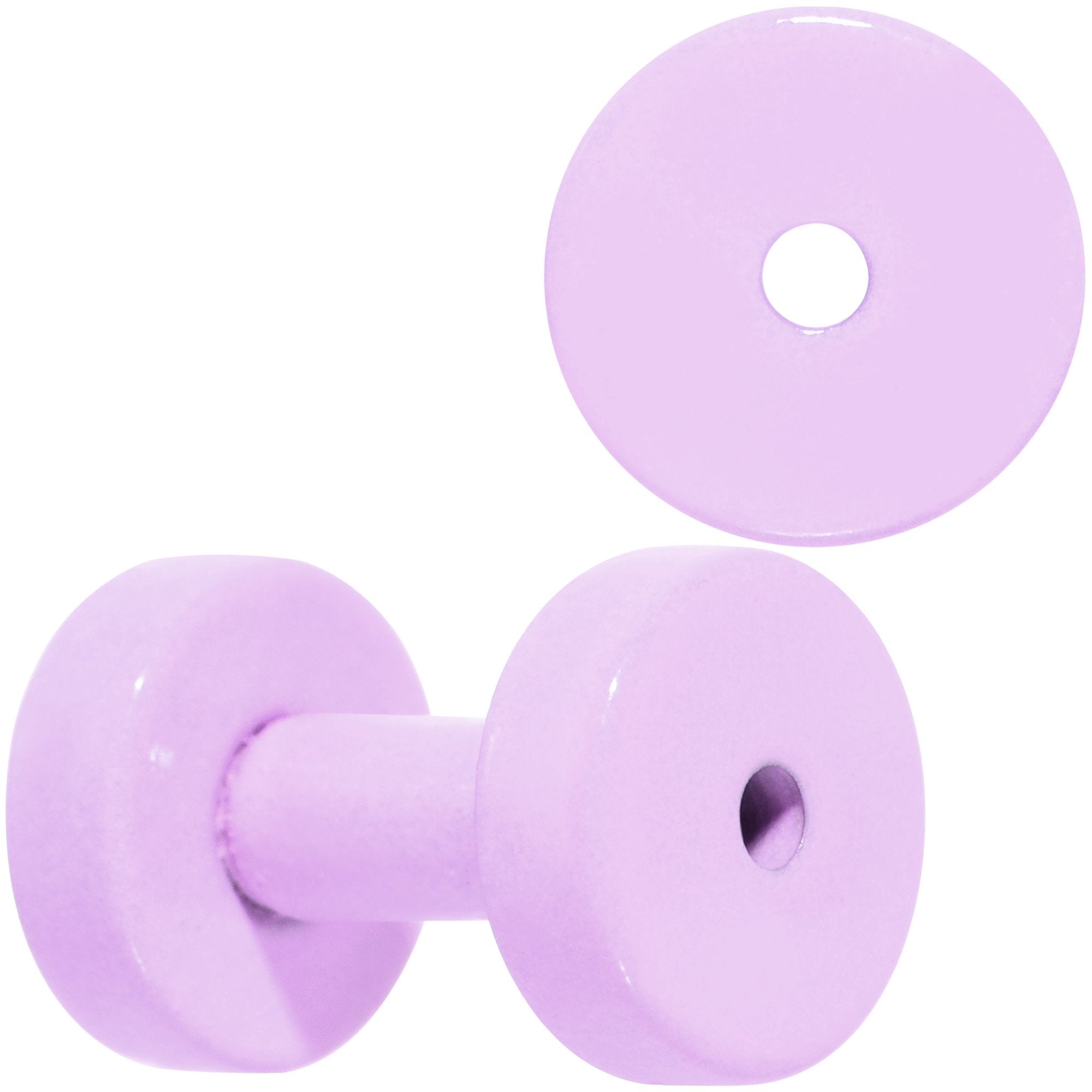 Sweet Pastel Purple Screw Fit Tunnel Plug Set 16 Gauge to 19mm