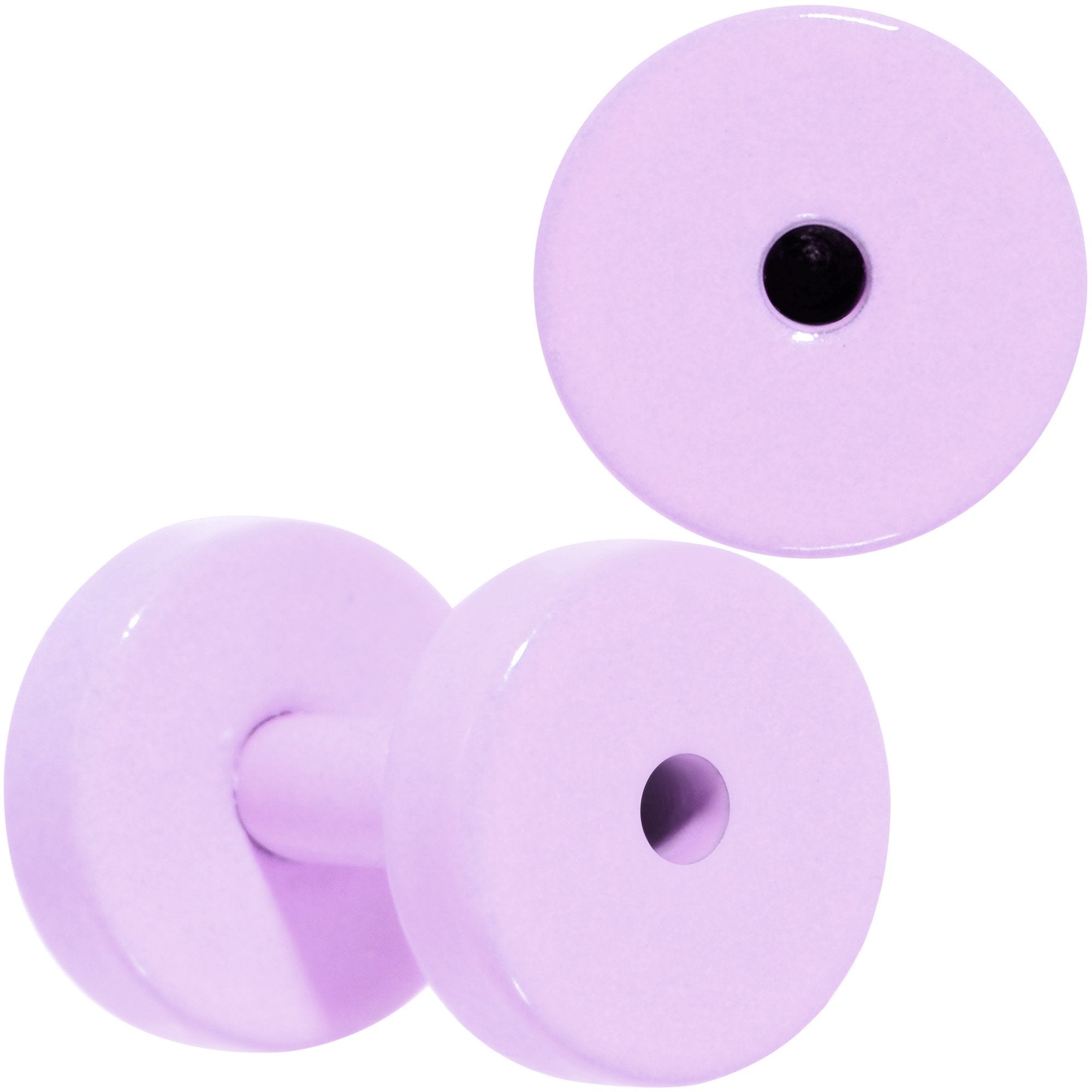 Sweet Pastel Purple Screw Fit Tunnel Plug Set 16 Gauge to 19mm