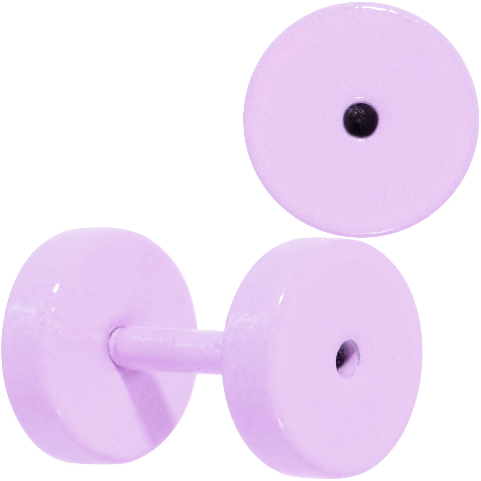 Sweet Pastel Purple Screw Fit Tunnel Plug Set 16 Gauge to 19mm