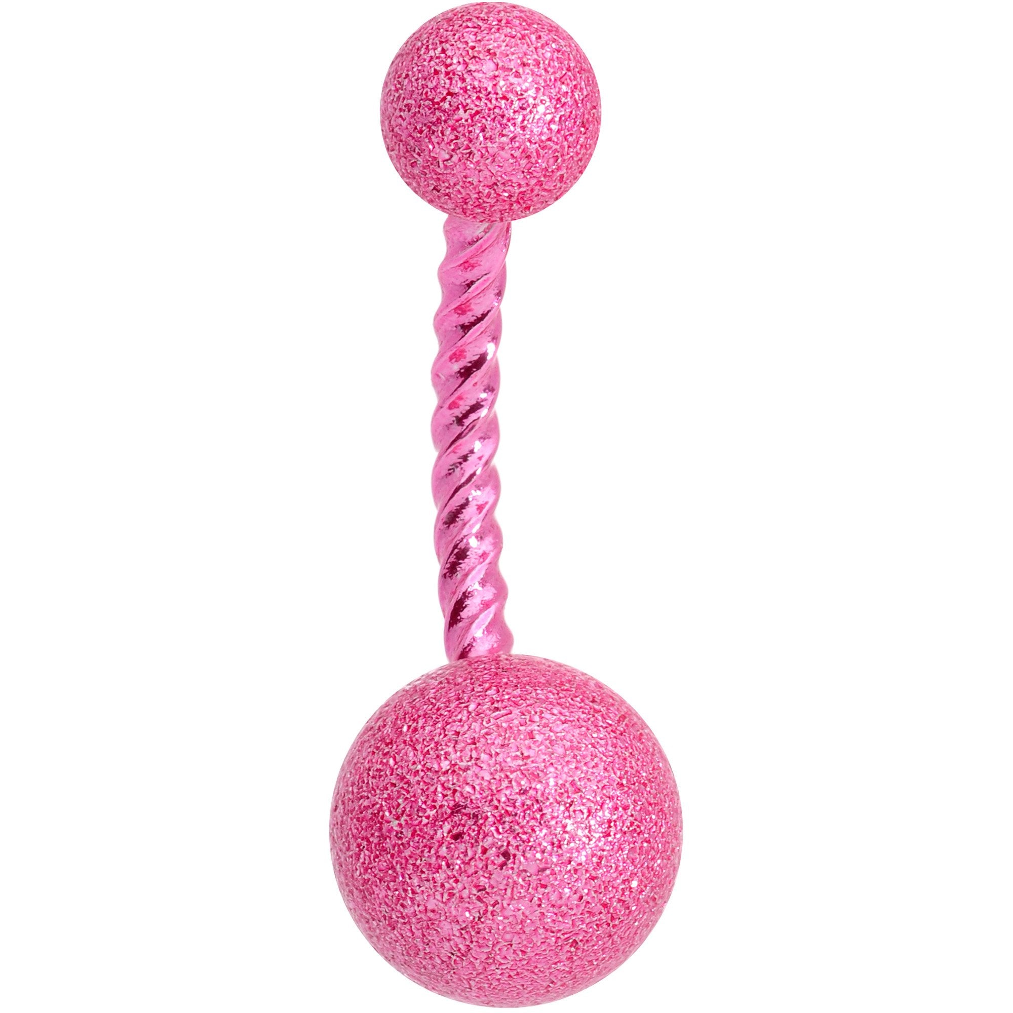 Pink Anodized Tastefully Twisted Belly Ring