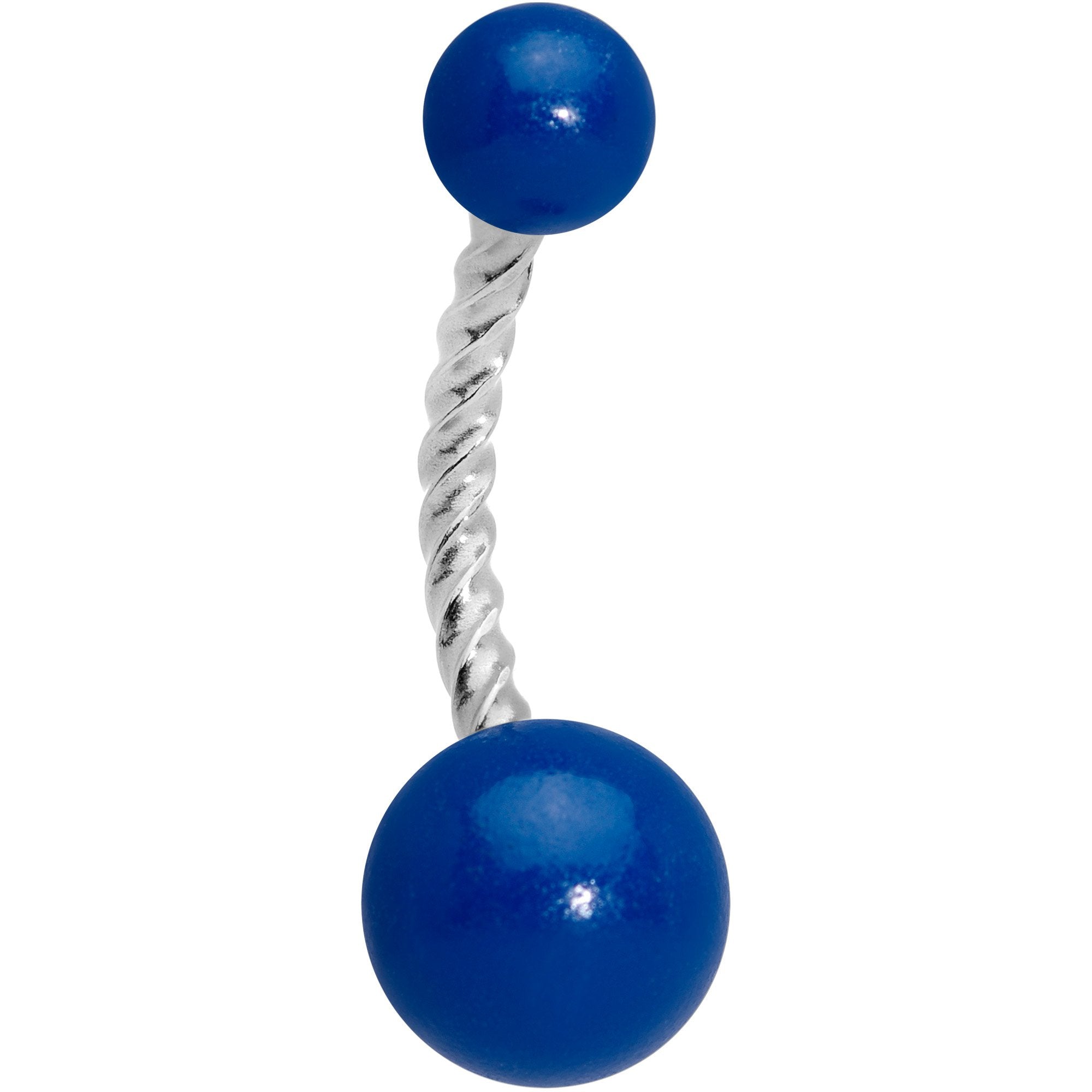 Blue Glow in the Dark Totally Twisted Belly Ring