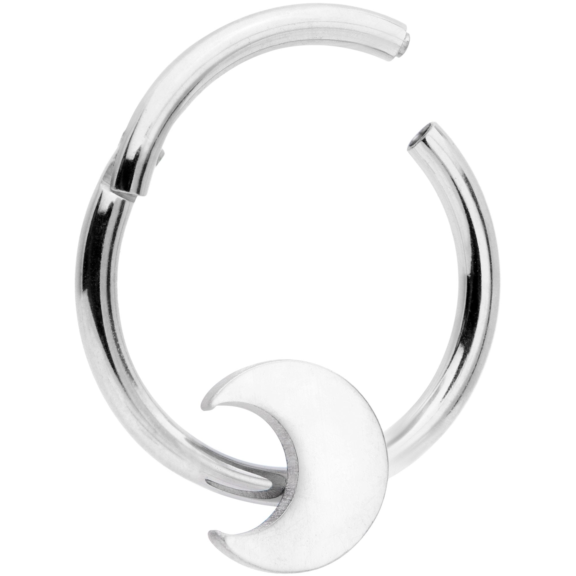 16 Gauge 3/8 Crescent Moon Hinged Segment Ring