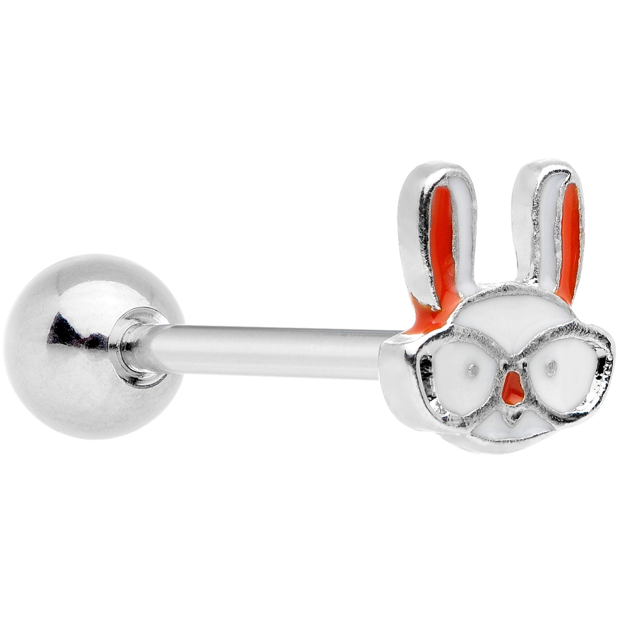 Nerdy Easter Bunny Barbell Tongue Ring