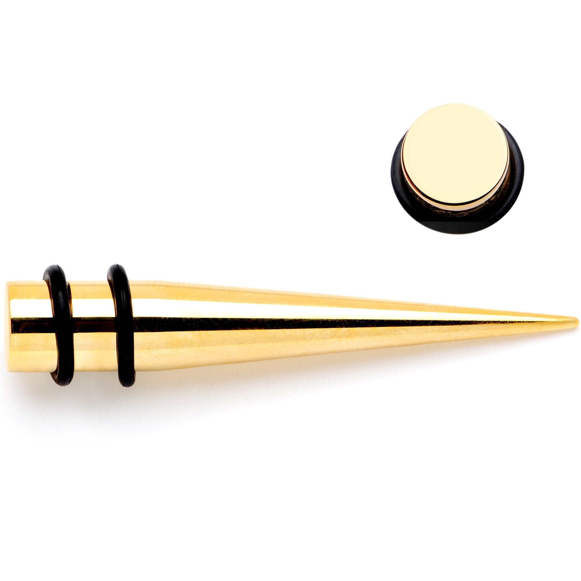 Anodized Steel Gold Ear Gauges Price for One Piece Screw 