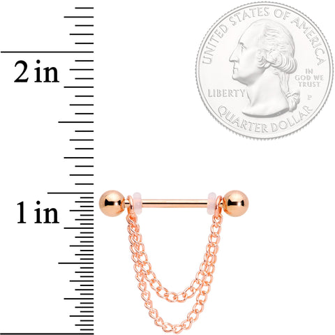 14G Rose Gold Nipple Piercing Chain – OUFER BODY JEWELRY