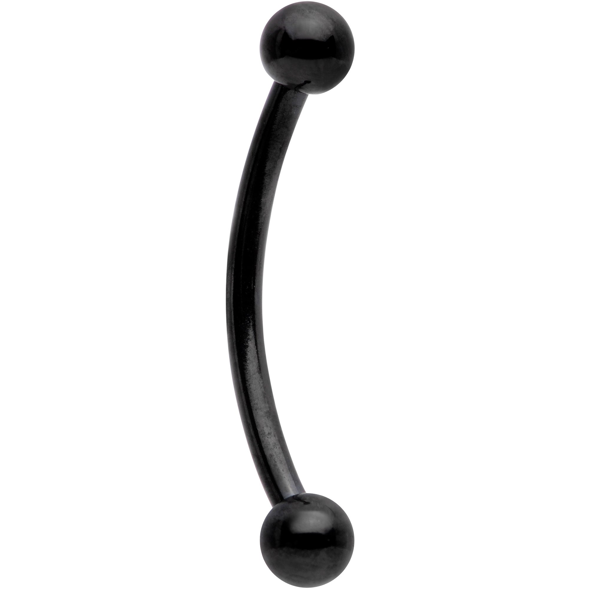 16 Gauge 1/2 Black Curved Barbell