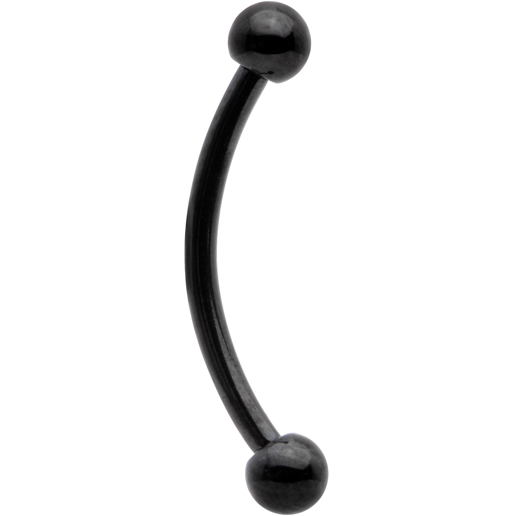 16 Gauge 1/2 Black Curved Barbell