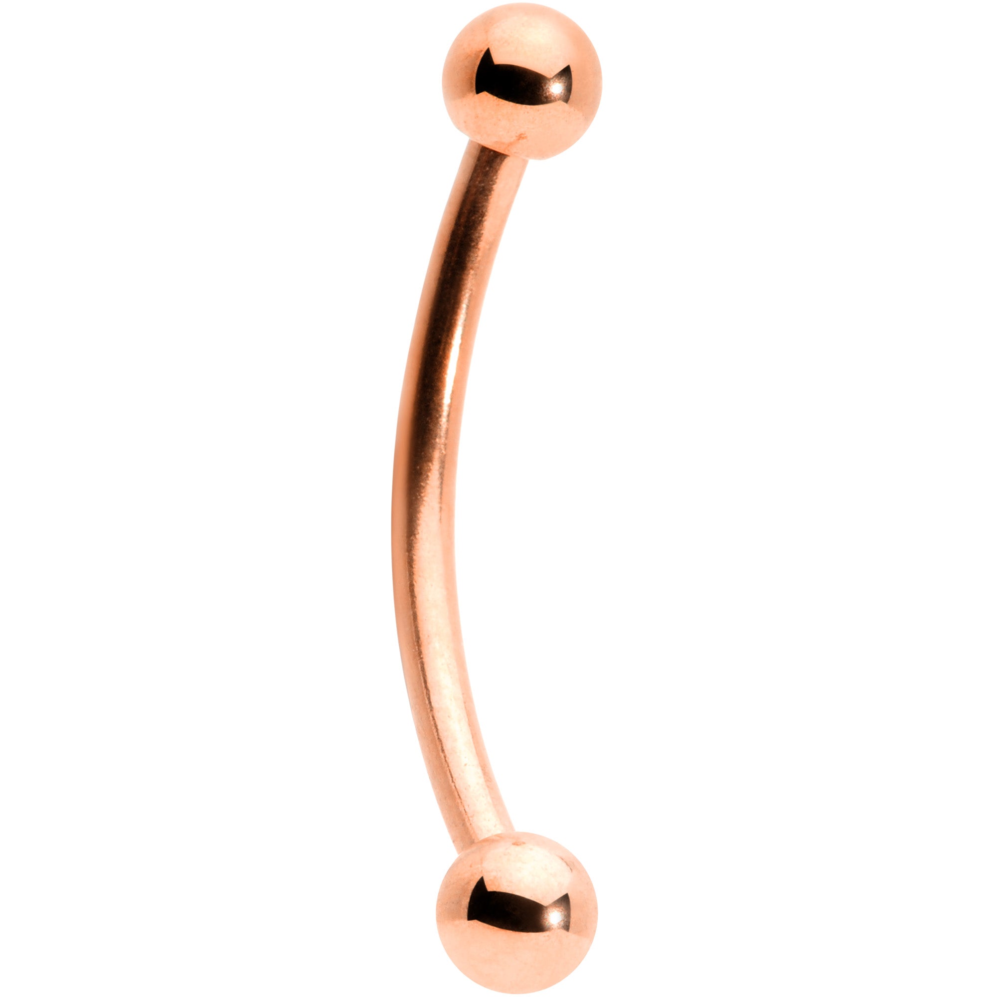 16 Gauge 1/2 Rose Gold Tone Curved Barbell