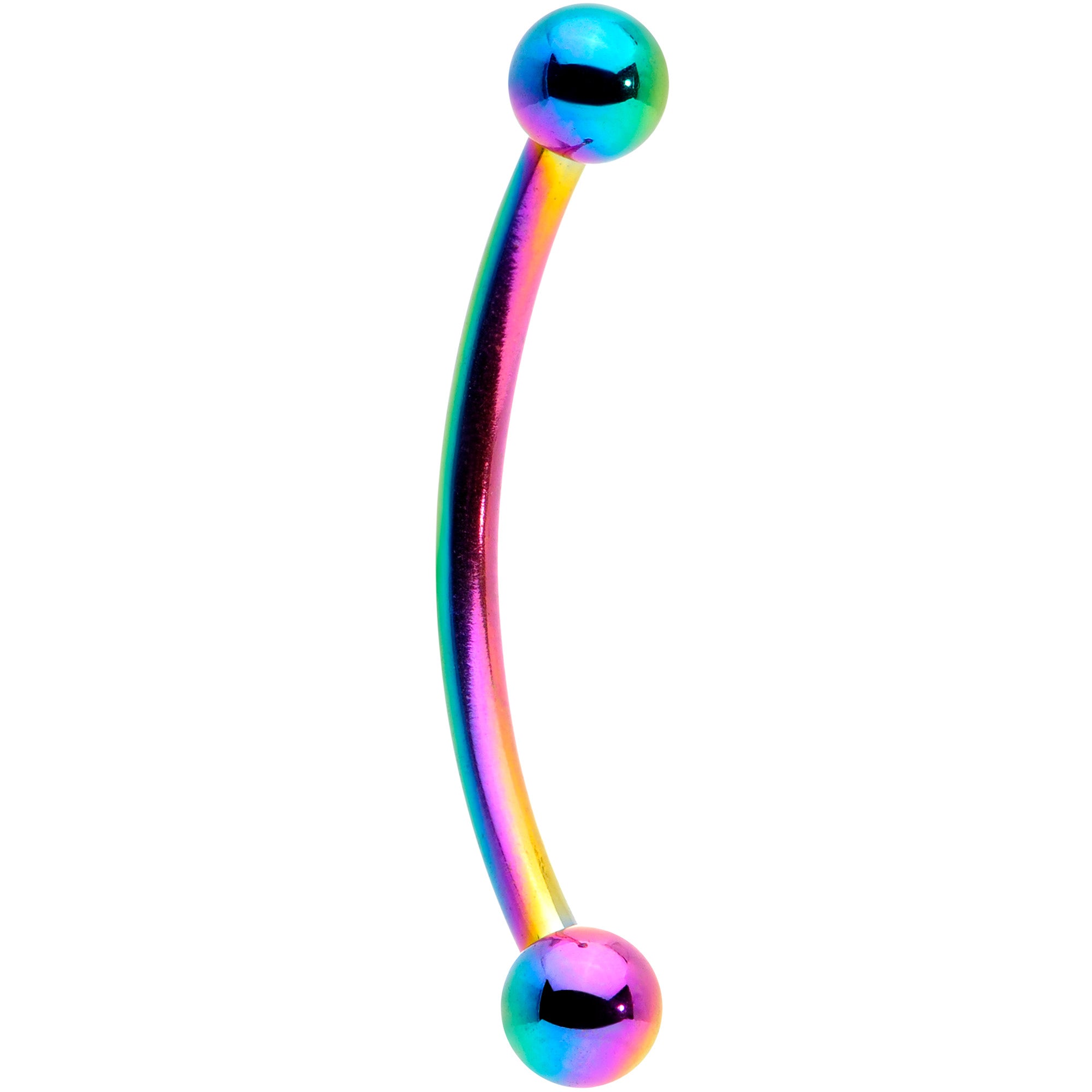 16 Gauge 9/16 Rainbow Curved Barbell