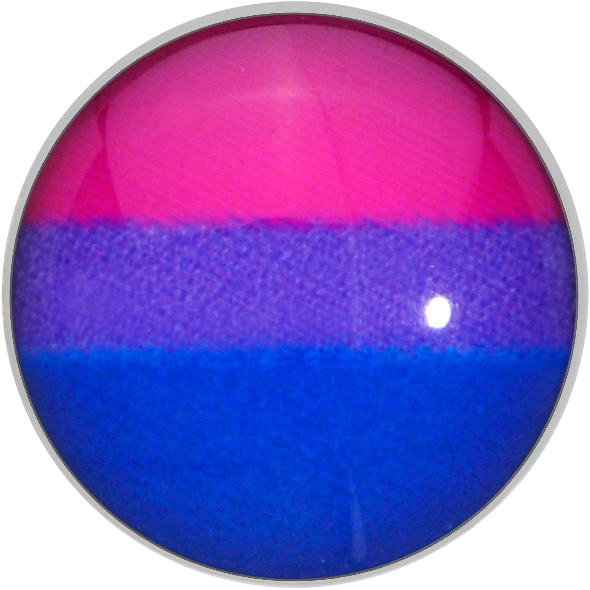 Pink Purple Blue Bisexual Pride Flag Barbell Tongue Ring