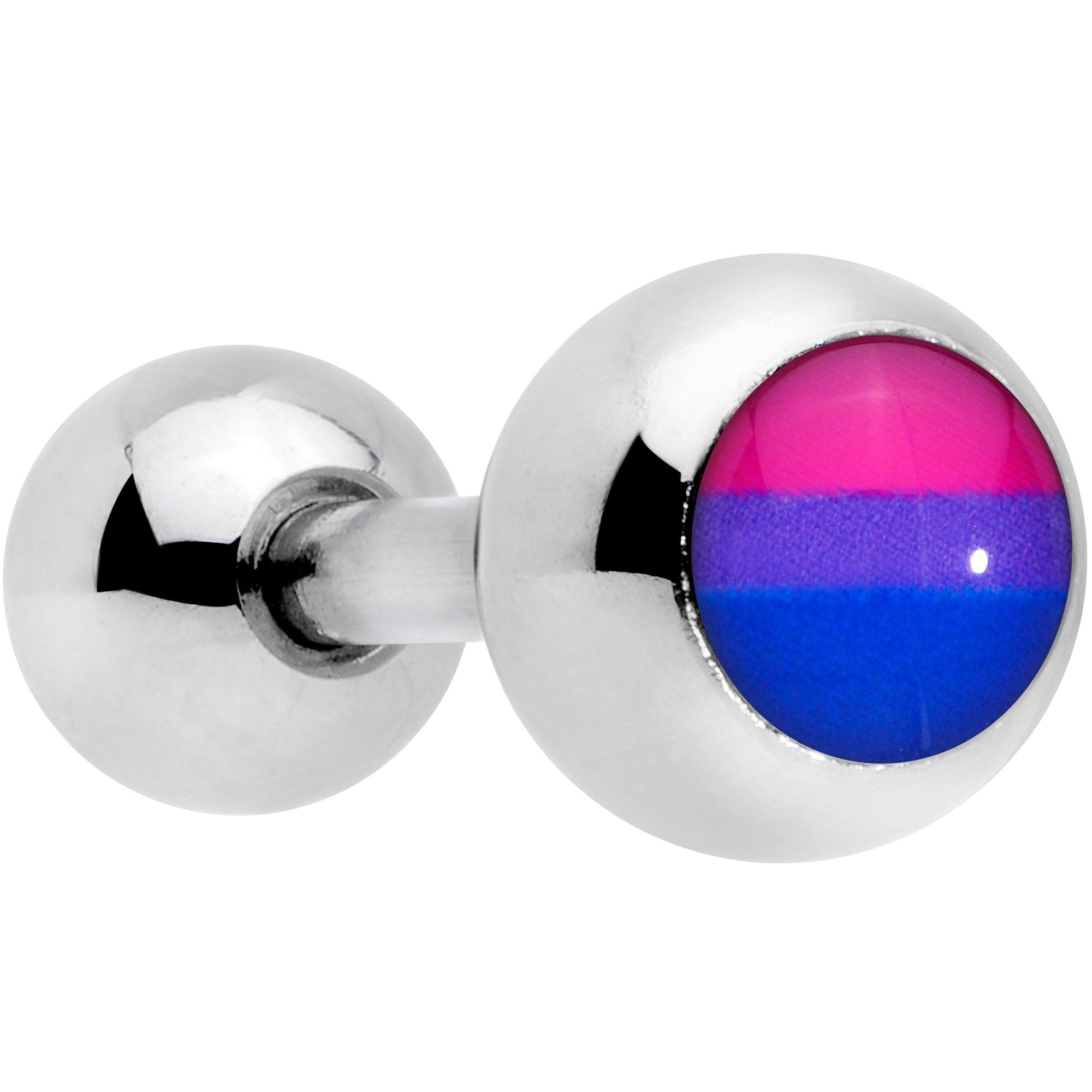 16 Gauge 1/4 Pink Purple Blue Bisexual Pride Flag Cartilage Tragus