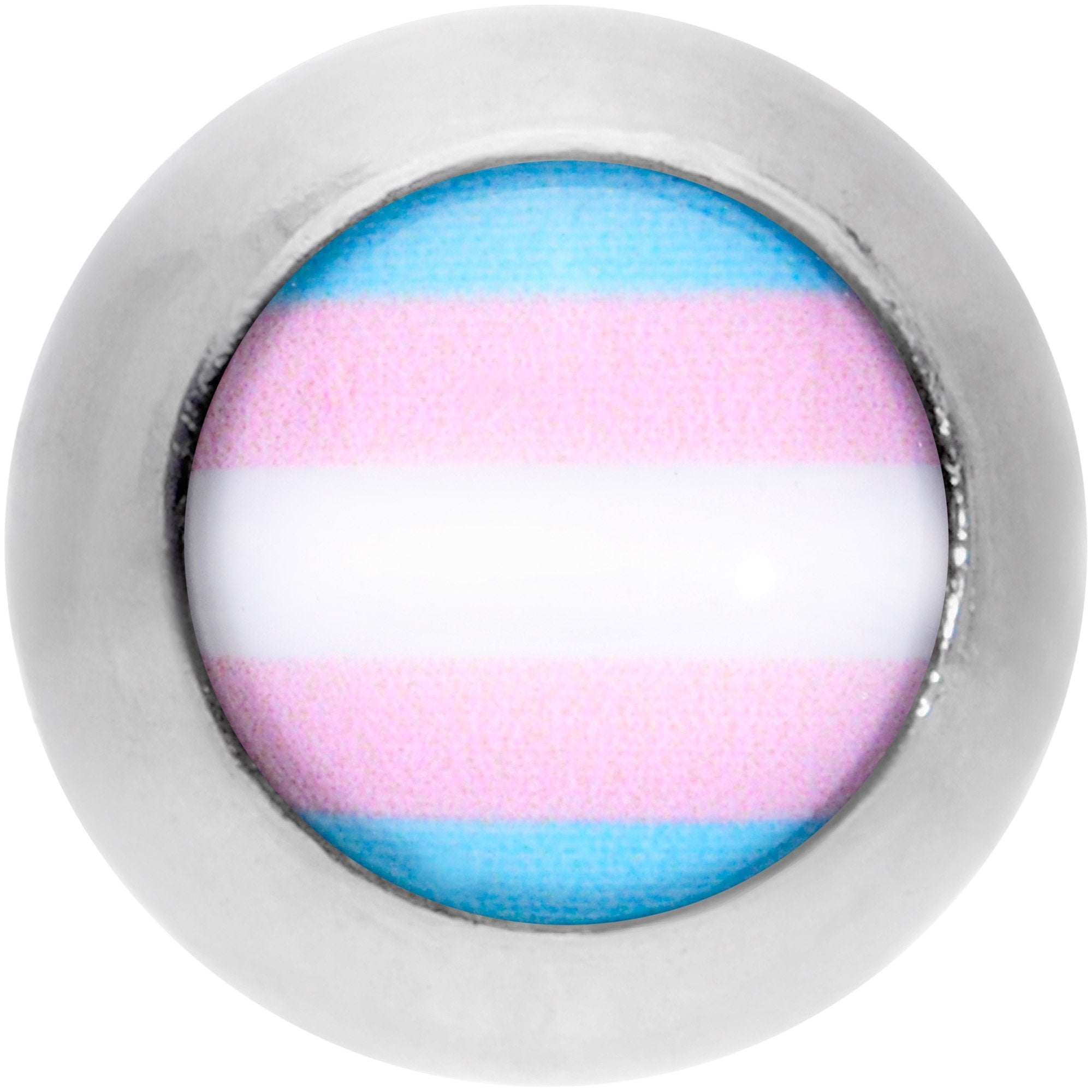 16 Gauge 1/4 Pink Blue Transgender Pride Flag Cartilage Tragus Earring