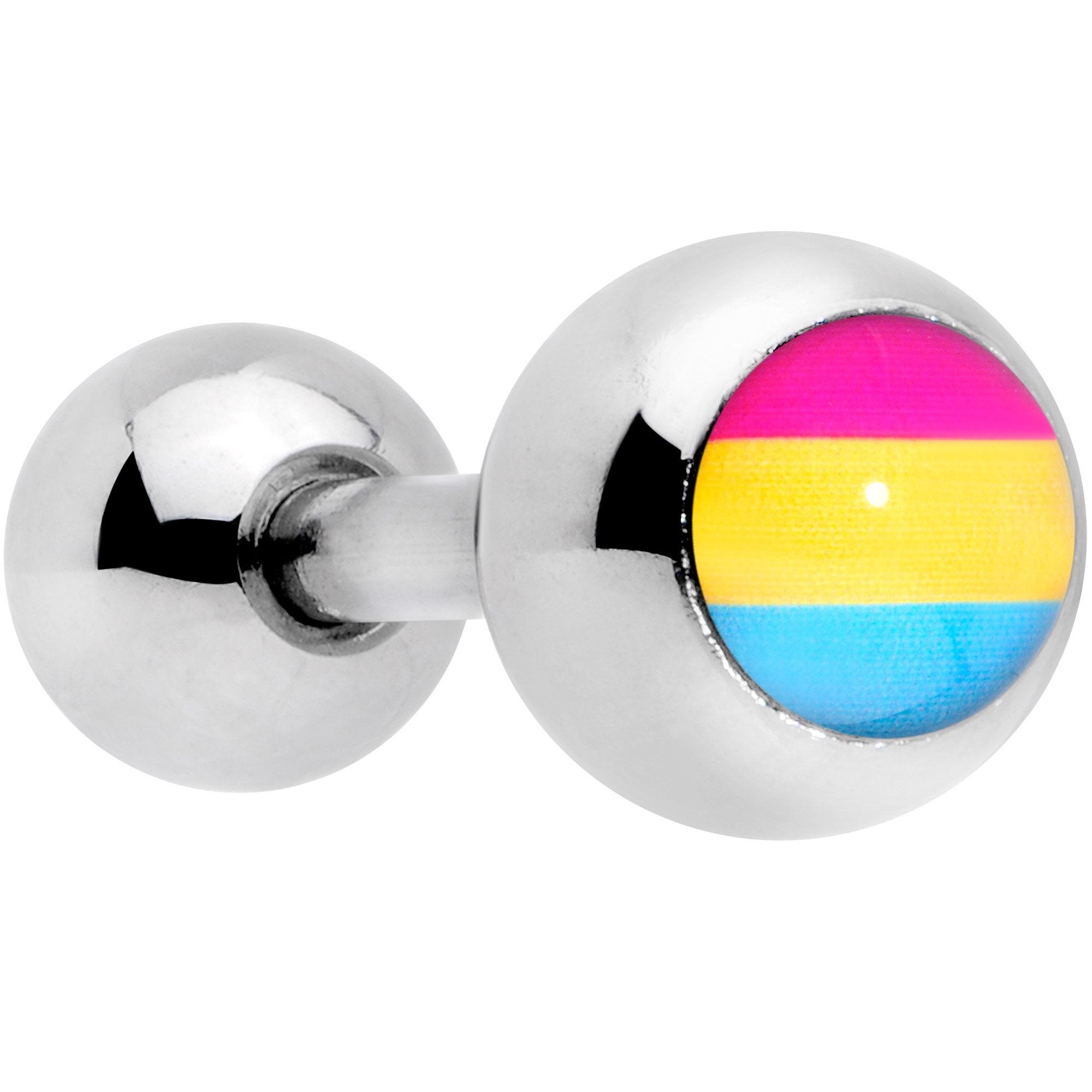 16 Gauge 1/4 Red Yellow Blue Pansexual Pride Flag Cartilage Tragus