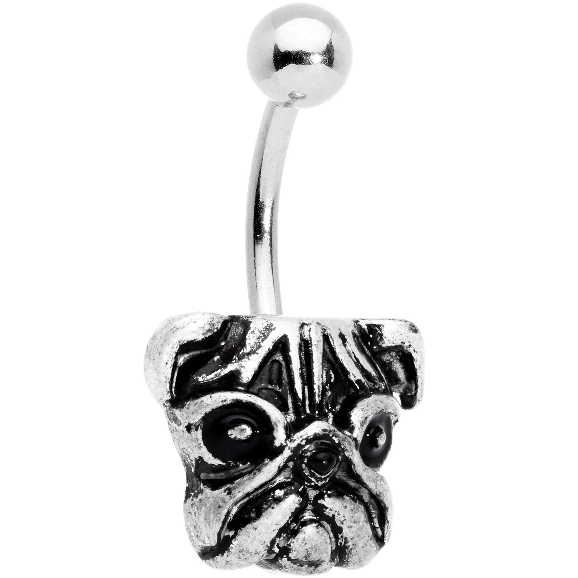 Aurora Gem Variety Bulldog Belly Ring Set of 4