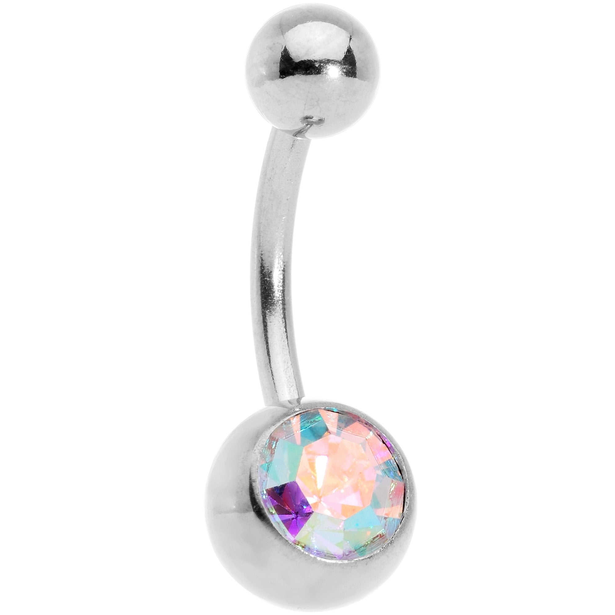 Aurora Gem Variety Bulldog Belly Ring Set of 4