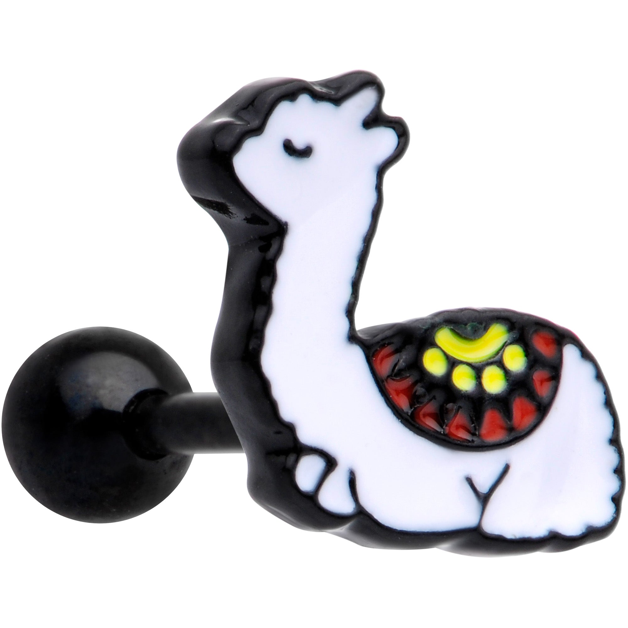 16 Gauge 1/4 Snoozing Llama Cartilage Tragus Earring