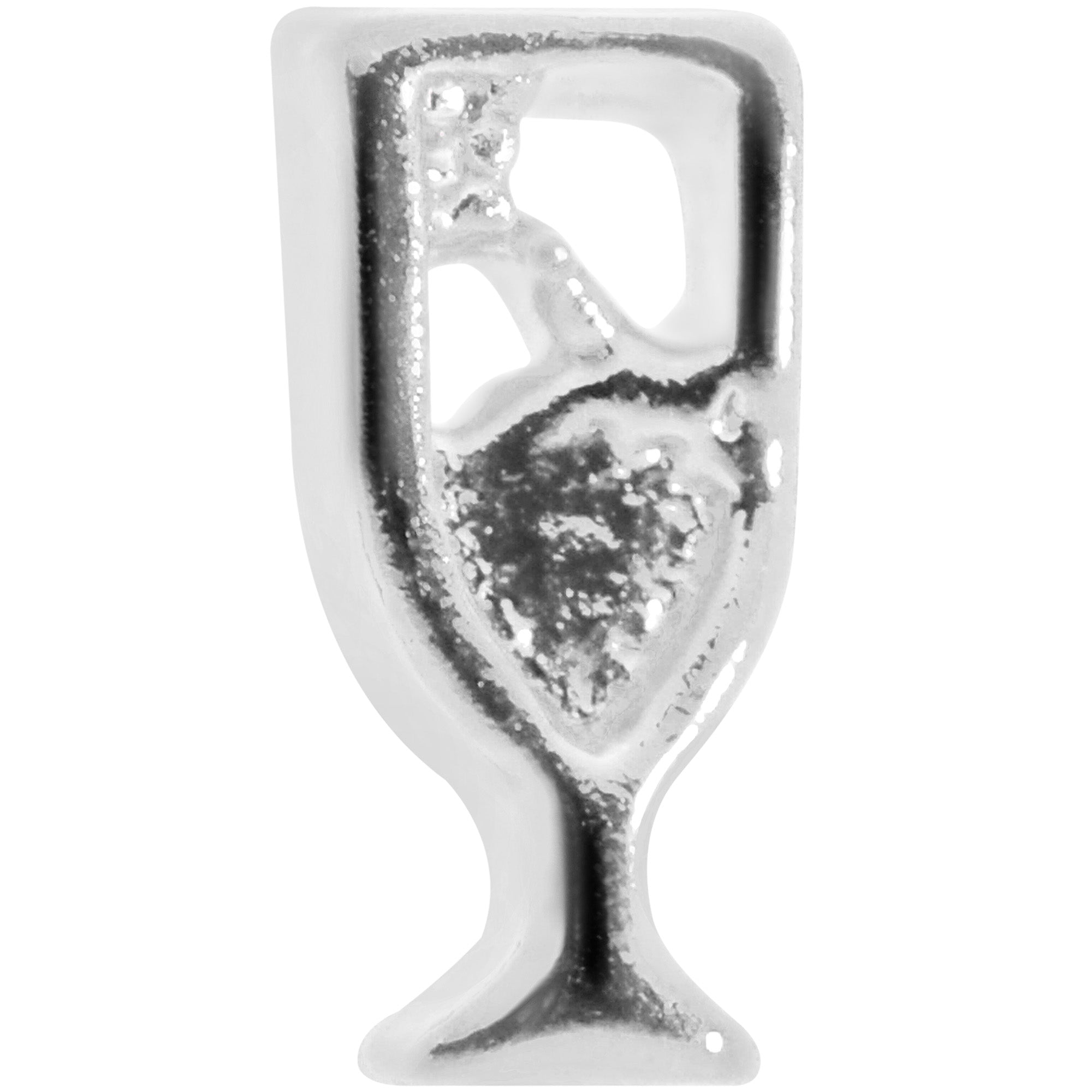 18 Gauge 5/16 New Years Champagne L Shaped Nose Ring