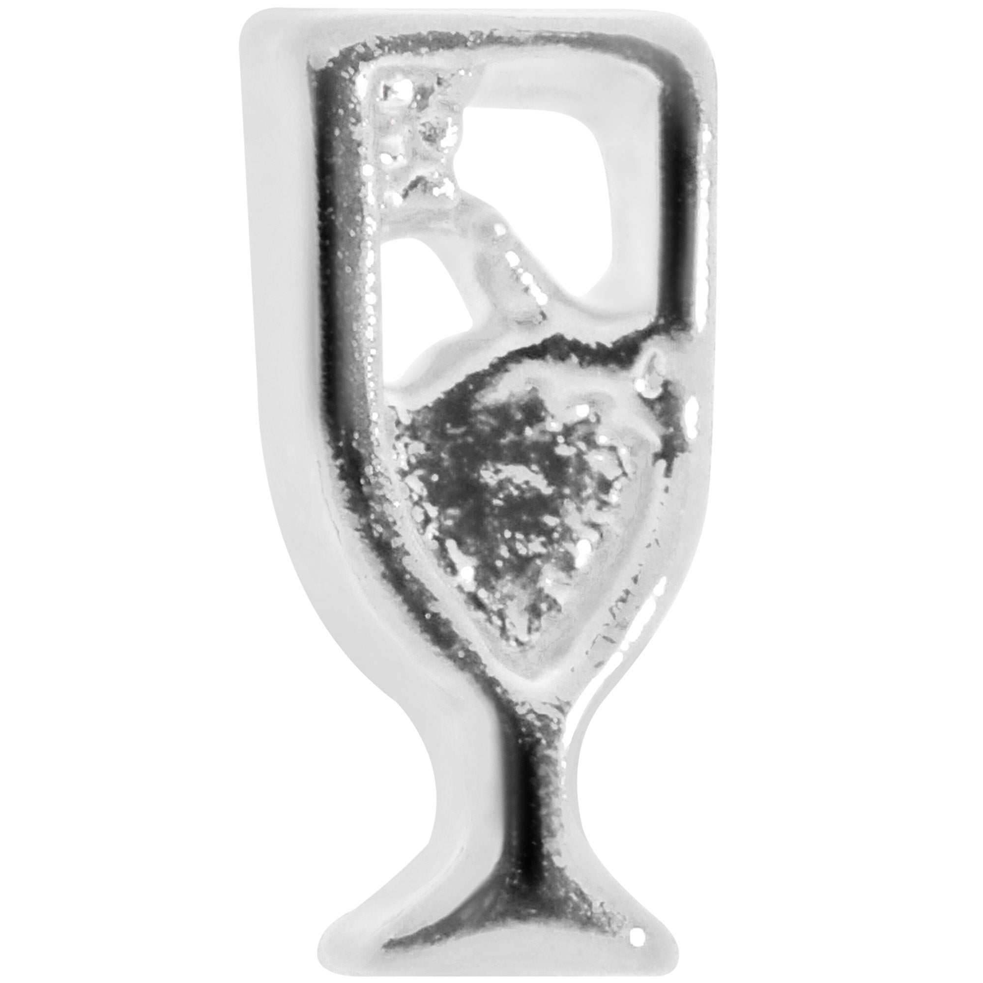 22 Gauge 5/16 New Years Champagne L Shaped Nose Ring