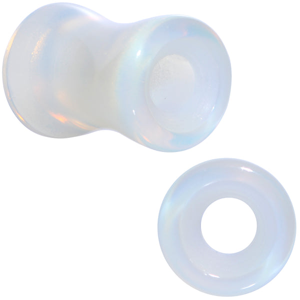 Translucent White Glass Tunnel Plug Set – BodyCandy