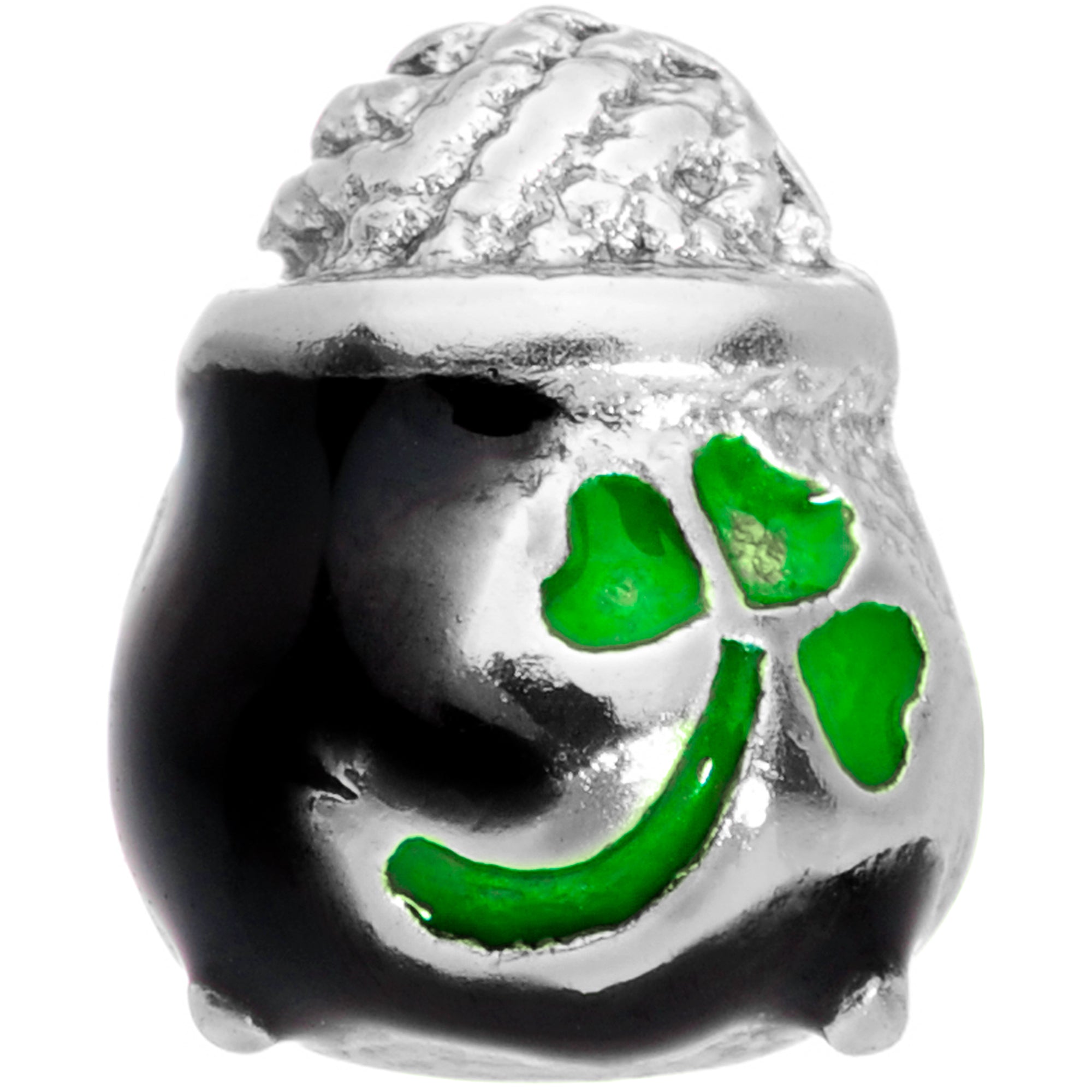 20 Gauge 5/16 St Patricks Day Pot O Gold L Shaped Nose Ring