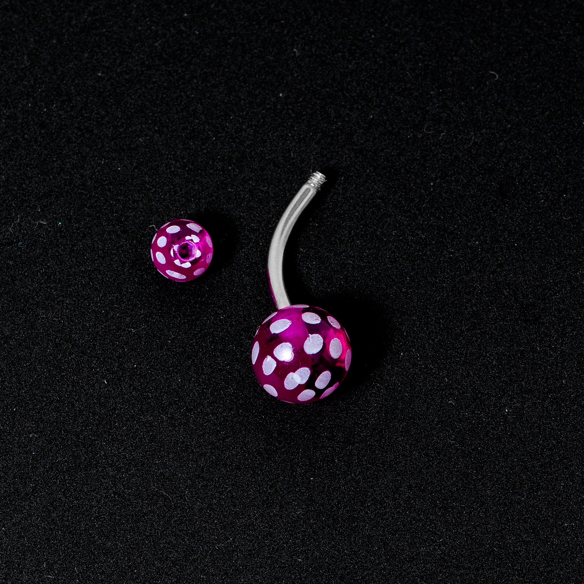 Blacklight Belly Ring 14g 316L Surgical Steel UV Reactive 