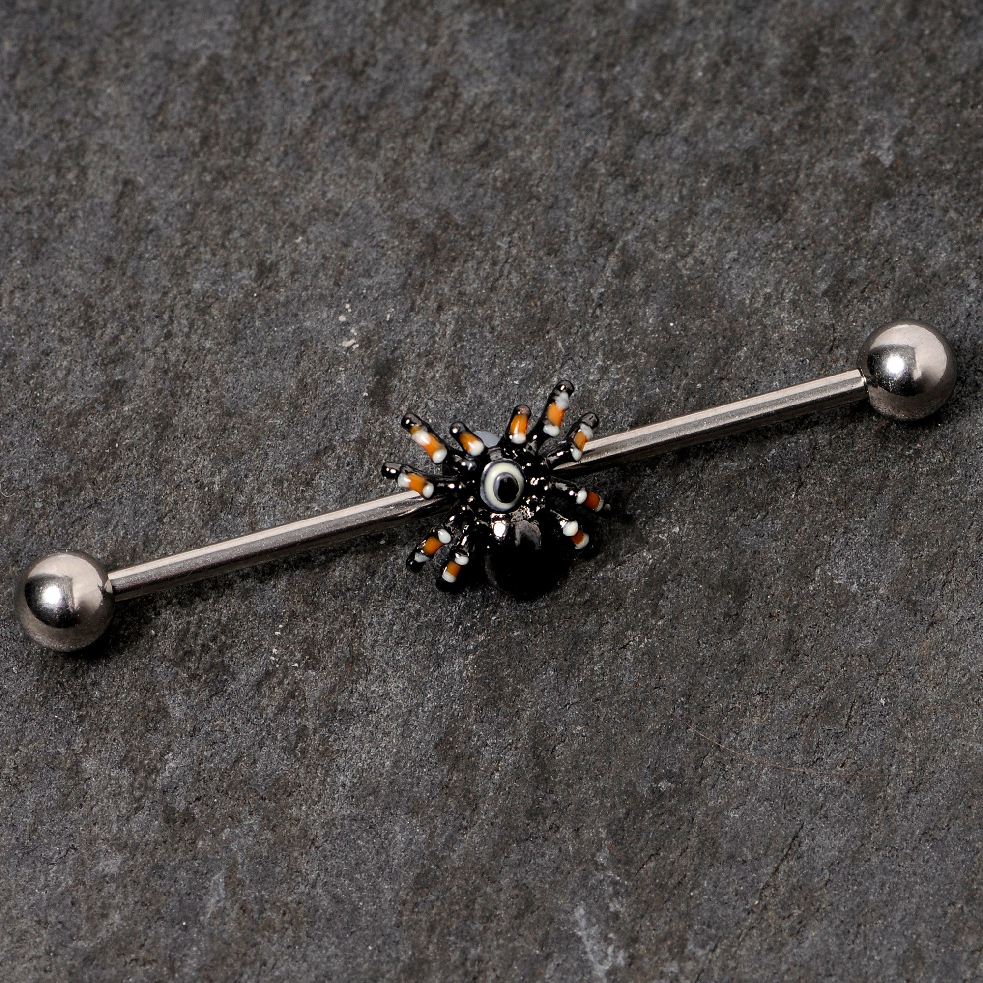 14 Gauge Tarantula Spider Halloween Industrial Barbell 38mm