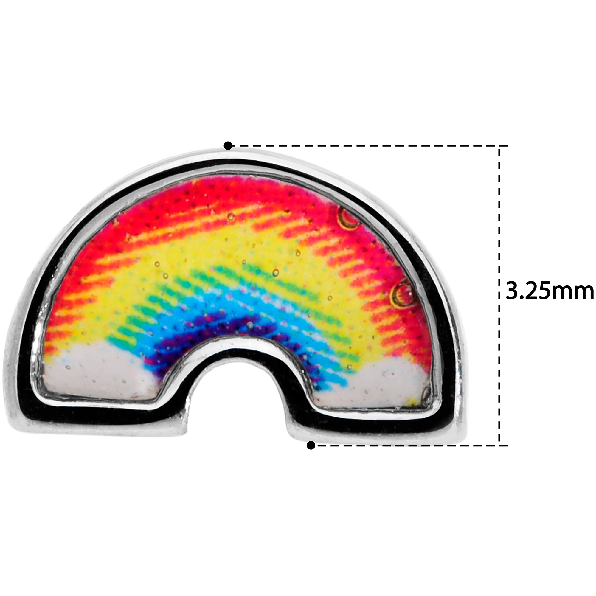 20 Gauge 5/16 Red Yellow Blue Pride Rainbow Nose Bone