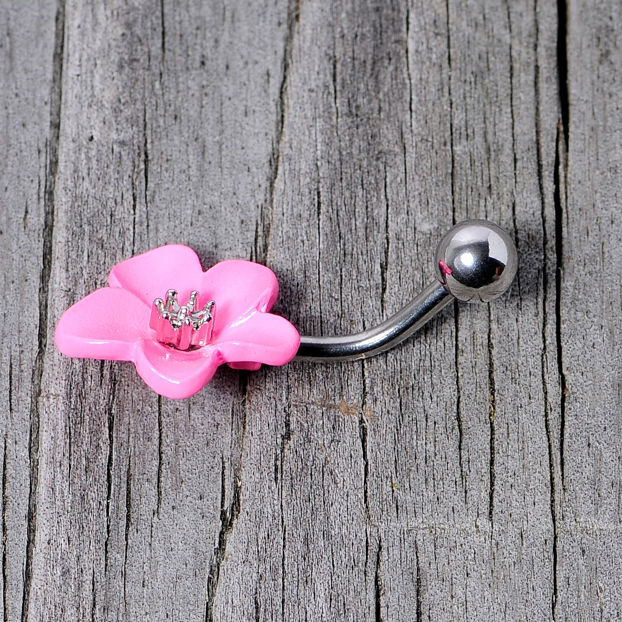 Spring Blossom Pretty Pink Flower Belly Ring