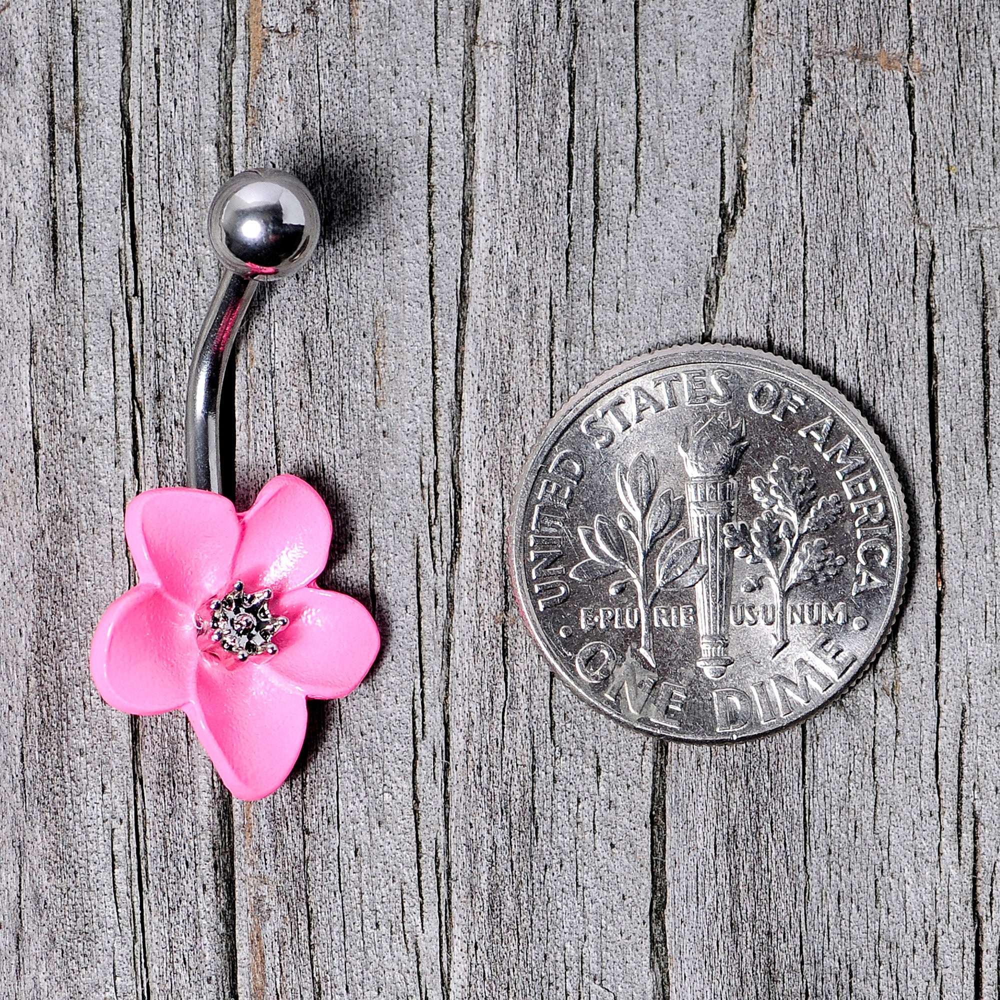 Spring Blossom Pretty Pink Flower Belly Ring