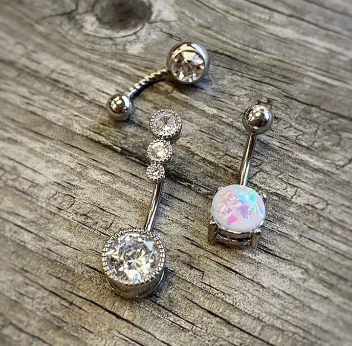 Top and bottom belly ring clearance set