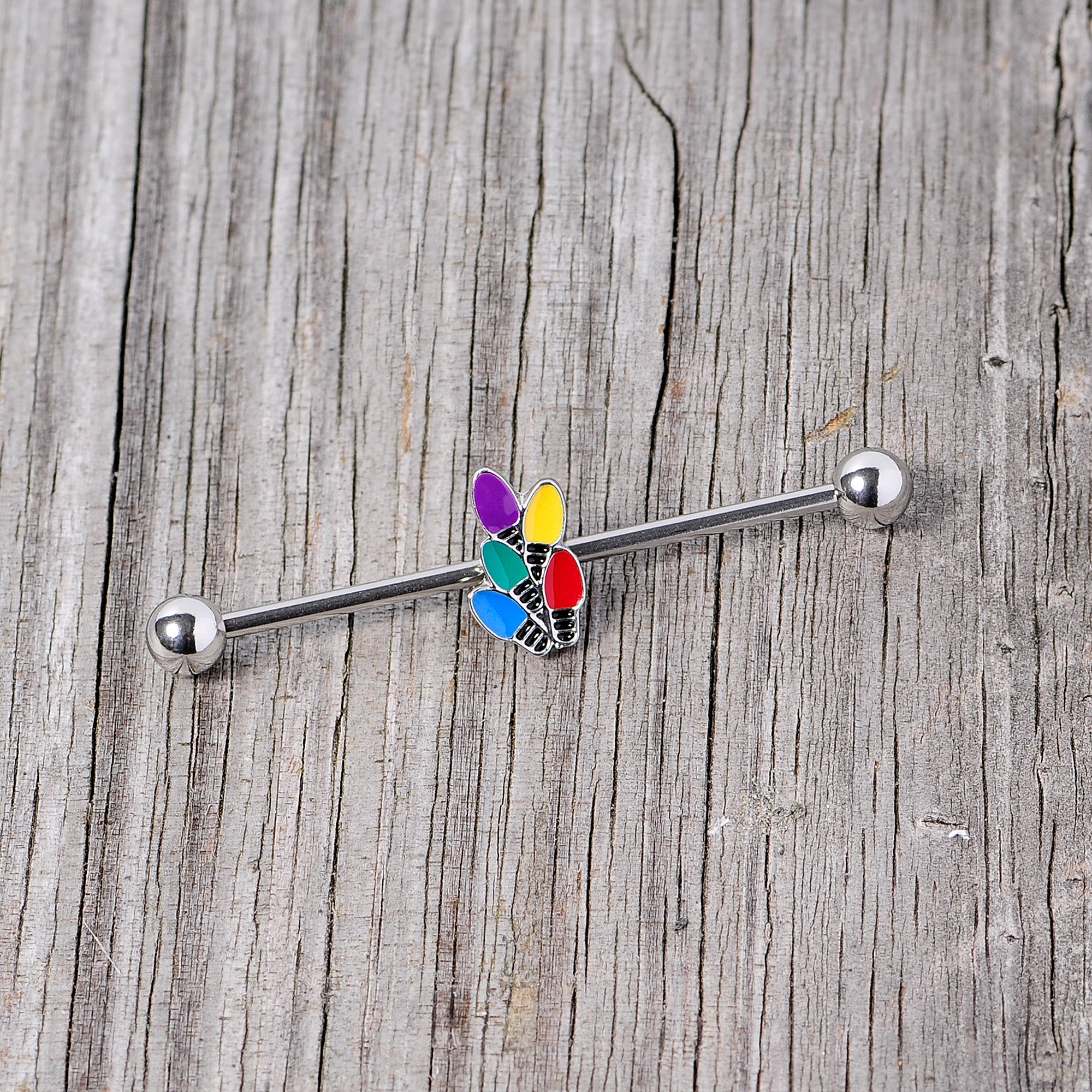 14 Gauge Christmas Lights Industrial Barbell 38mm