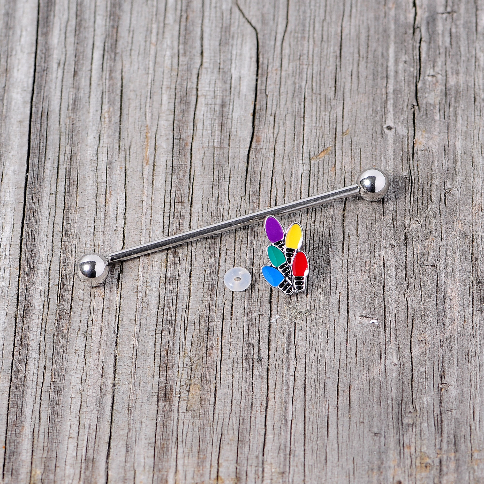 14 Gauge Christmas Lights Industrial Barbell 38mm