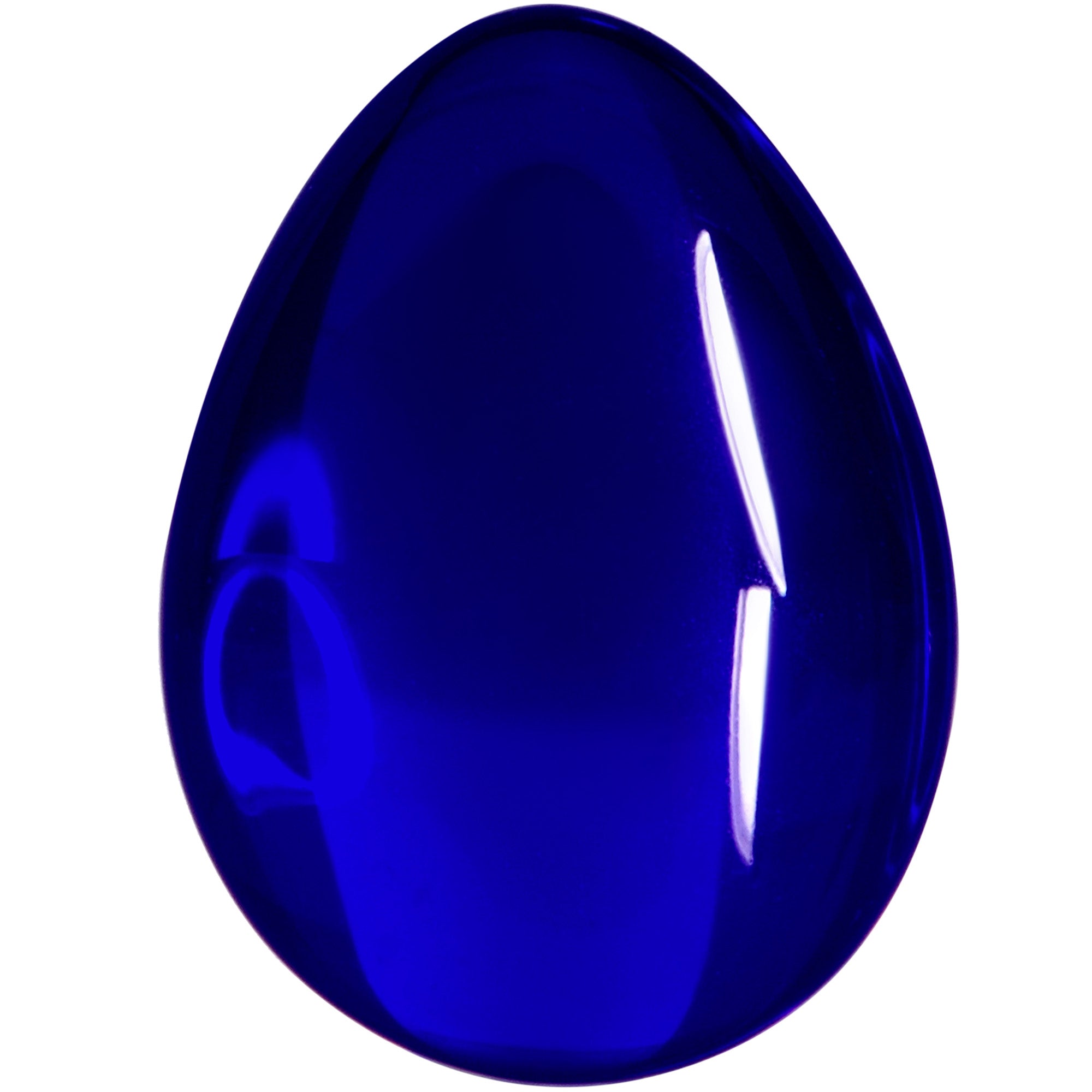 Solid Blue Glass Teardrop Plug Set