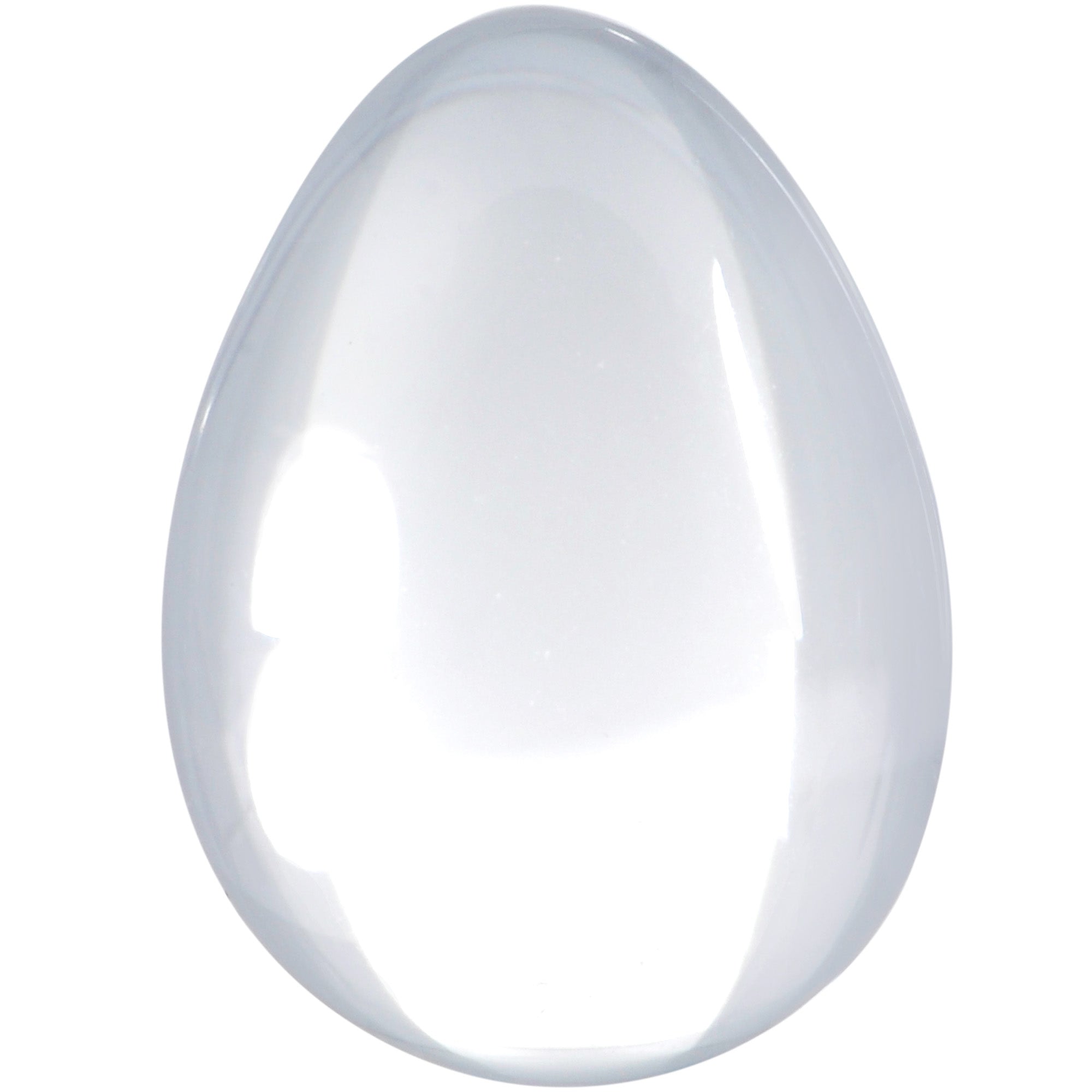 Solid Clear Glass Teardrop Plug Set