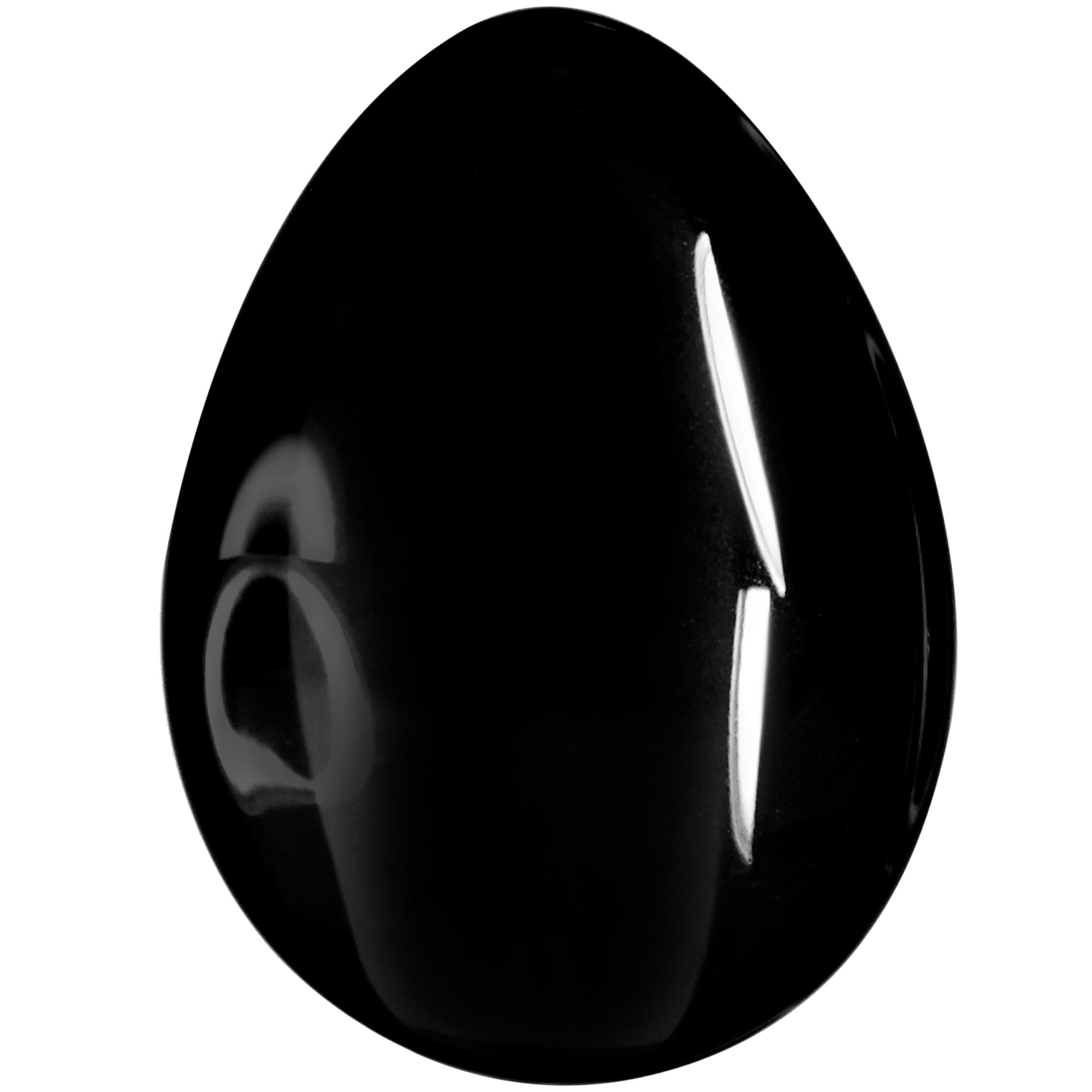 Solid Black Glass Teardrop Plug Set