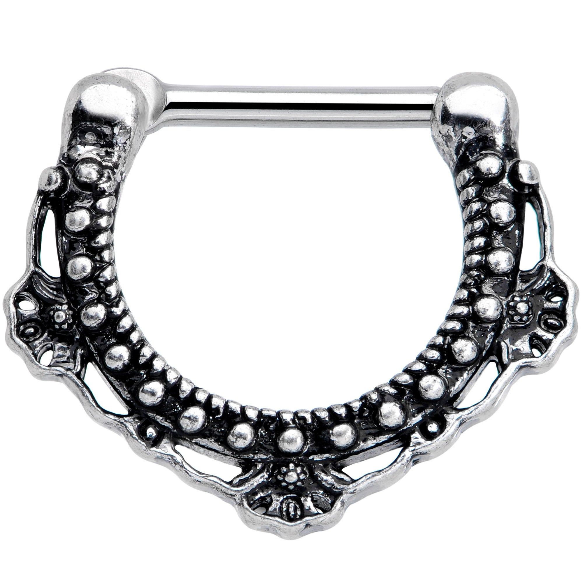 16 Gauge 5/16 Textured Arc Septum Clicker