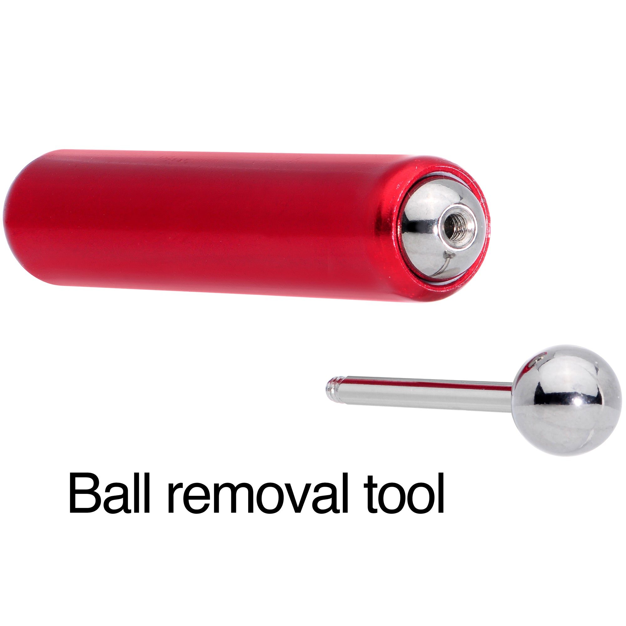 5mm to 6mm Red Aluminum Body Piercing Ball Removal Tool