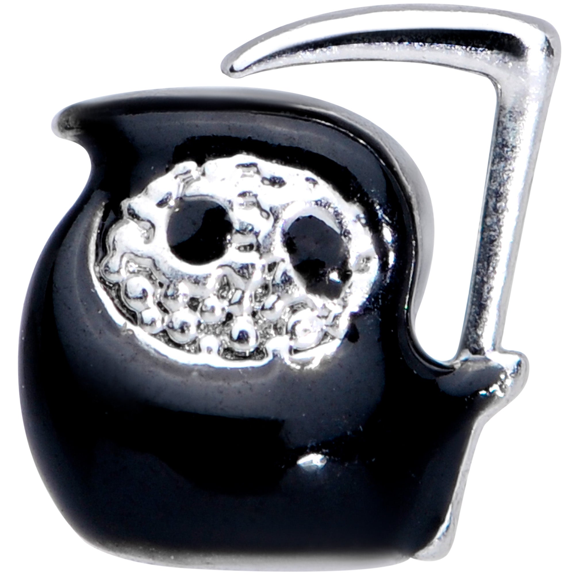 16 Gauge 1/4 Black Grim Reaper Halloween Cartilage Tragus