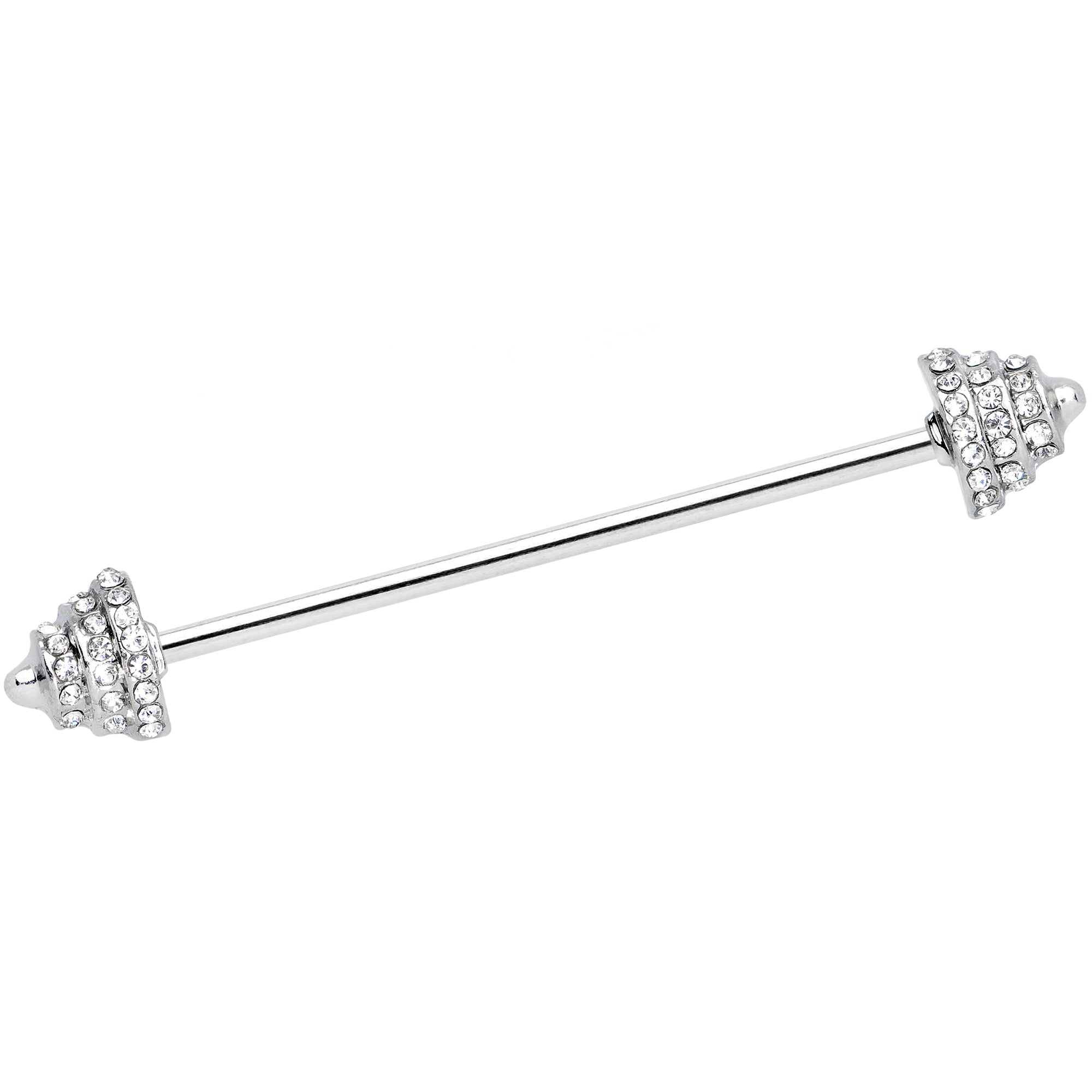 14 Gauge Clear Gem Weightlifting Barbell Industrial Barbell 38mm