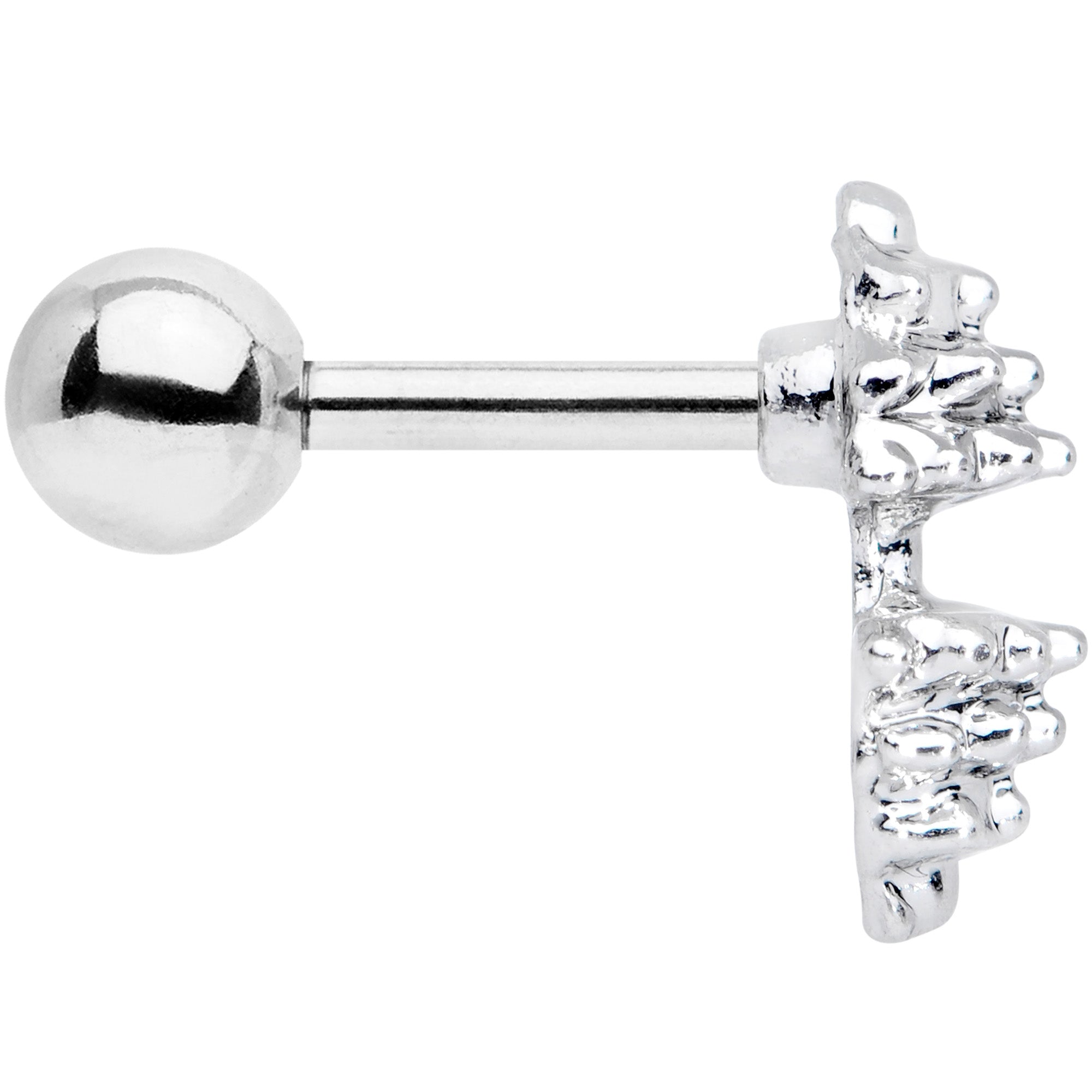 16 Gauge 1/4 Clear Gem Weightlifting Barbell Cartilage Tragus Earring