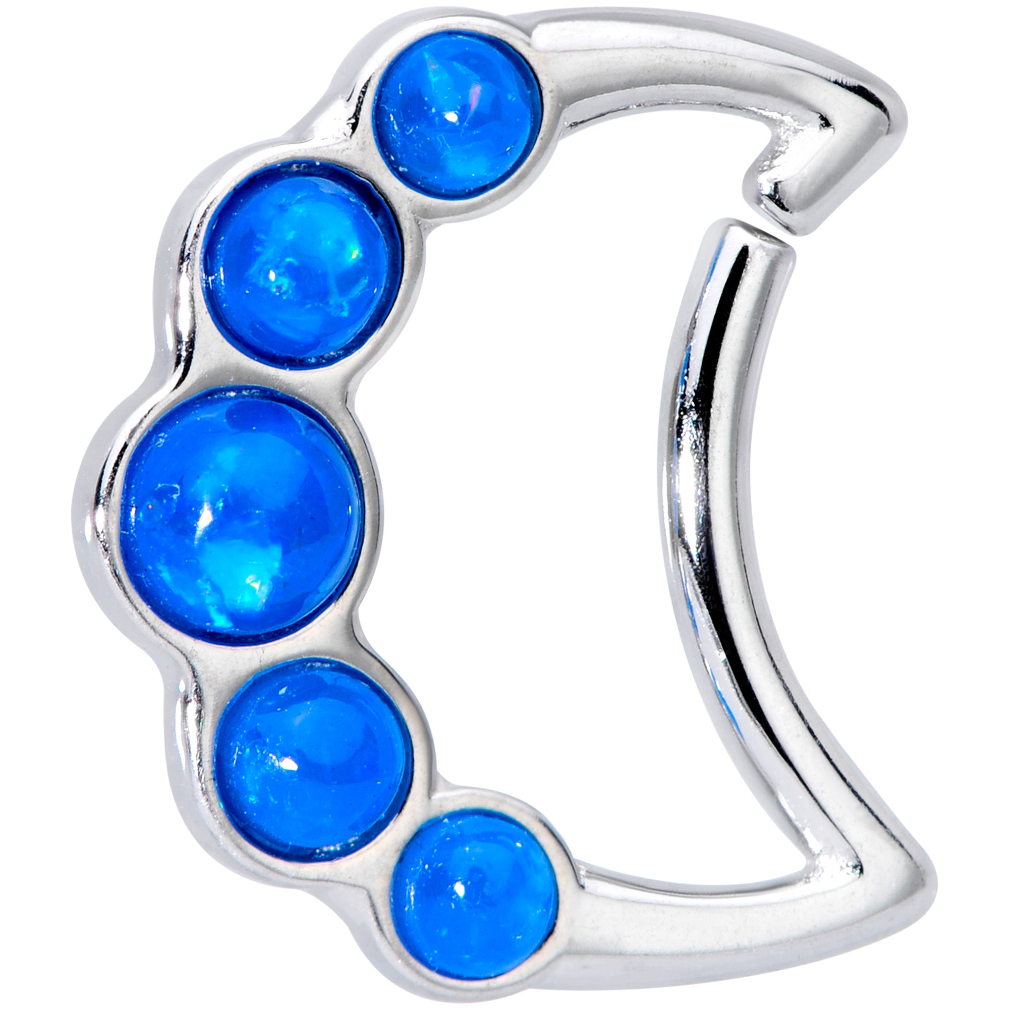 16 Gauge 3/8 Blue Moon Right Ear Closure Ring